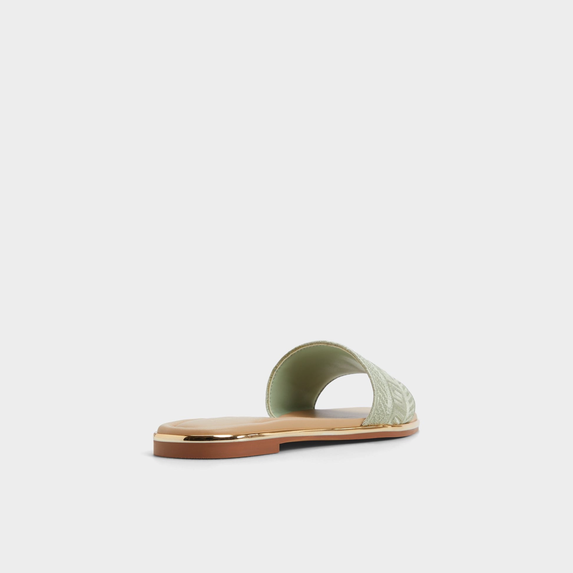 Three-quarter angle of Other Green Oceania Slide sandal's back side