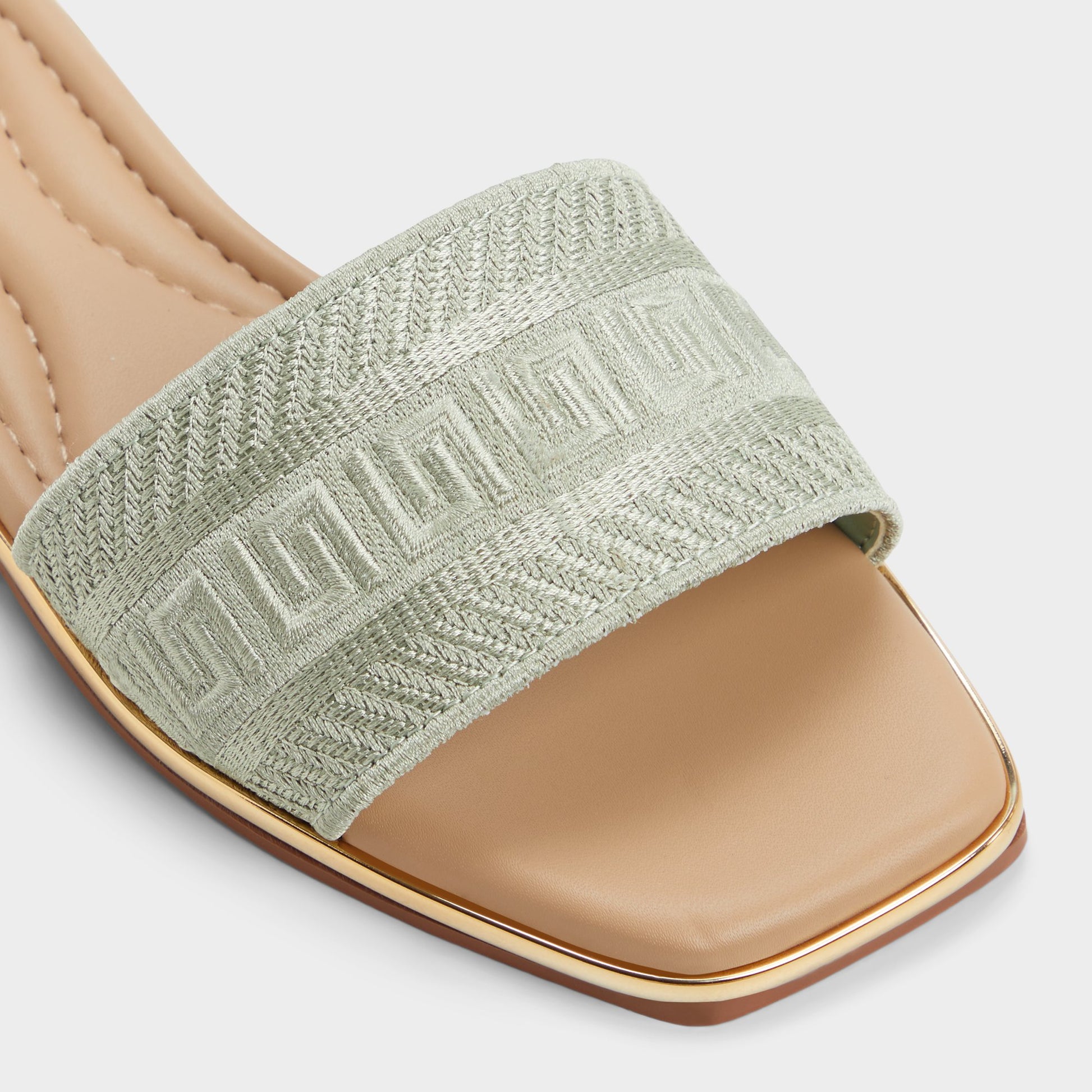 Close-up of the Other Green Oceania Slide sandal
