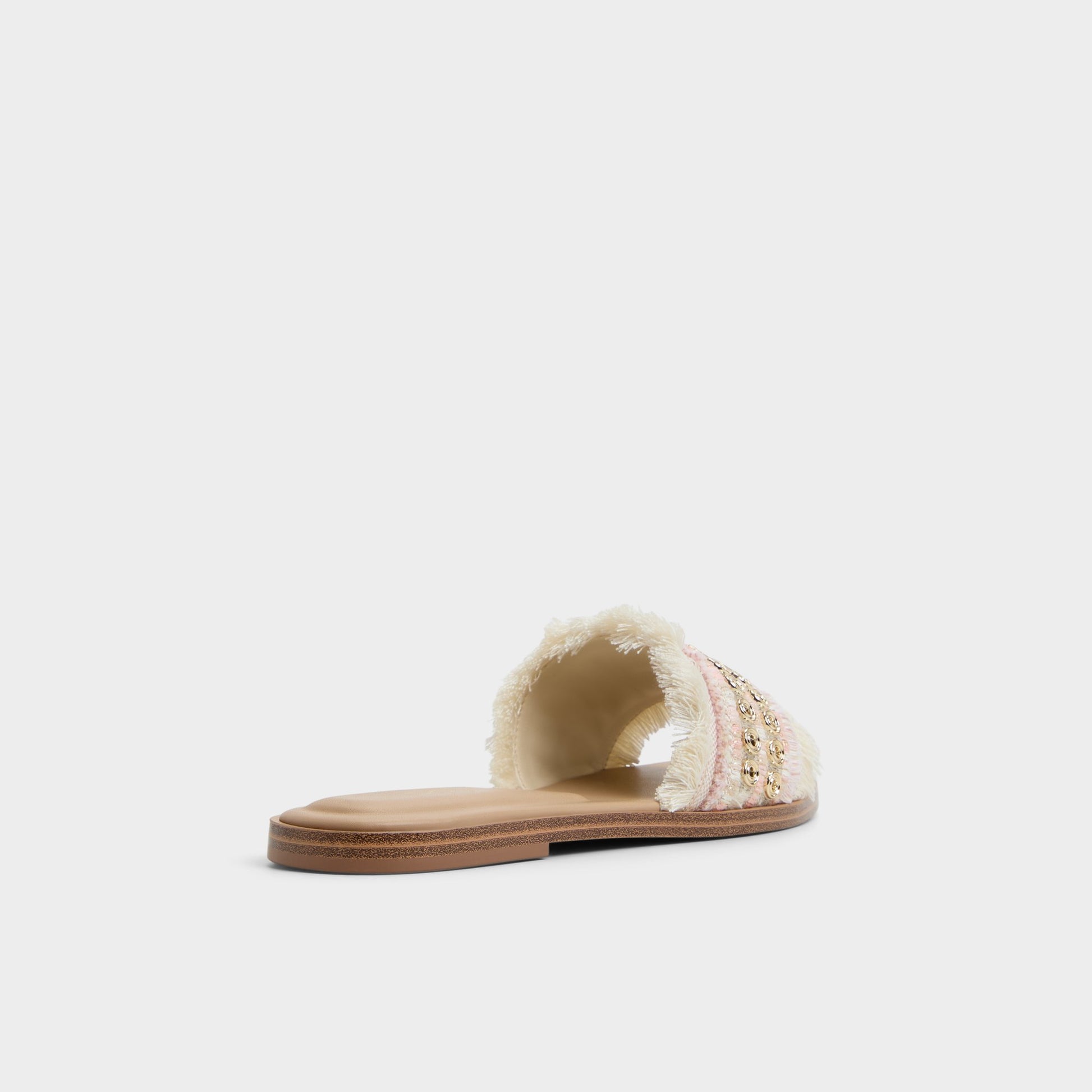 Angle de trois quarts de l'arrière de Combo Beige Nalani Claquette