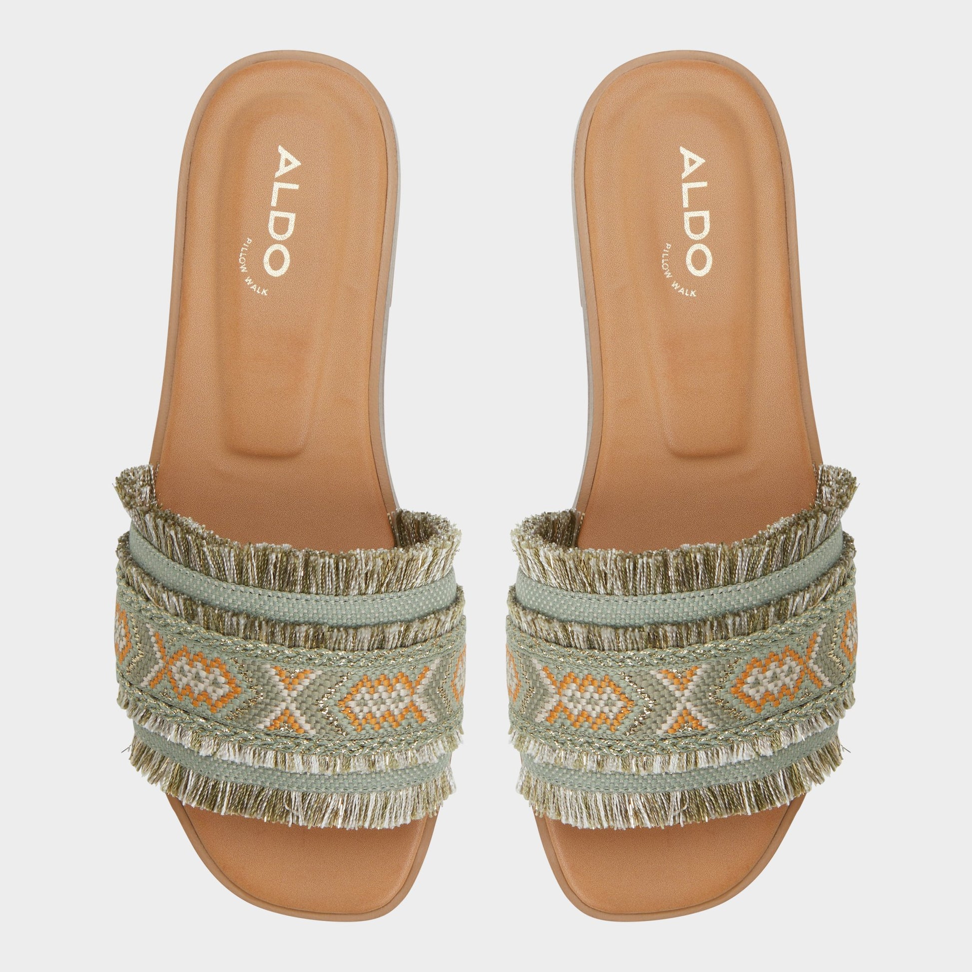 Top-down view of the Other Green Nalani Slide sandal