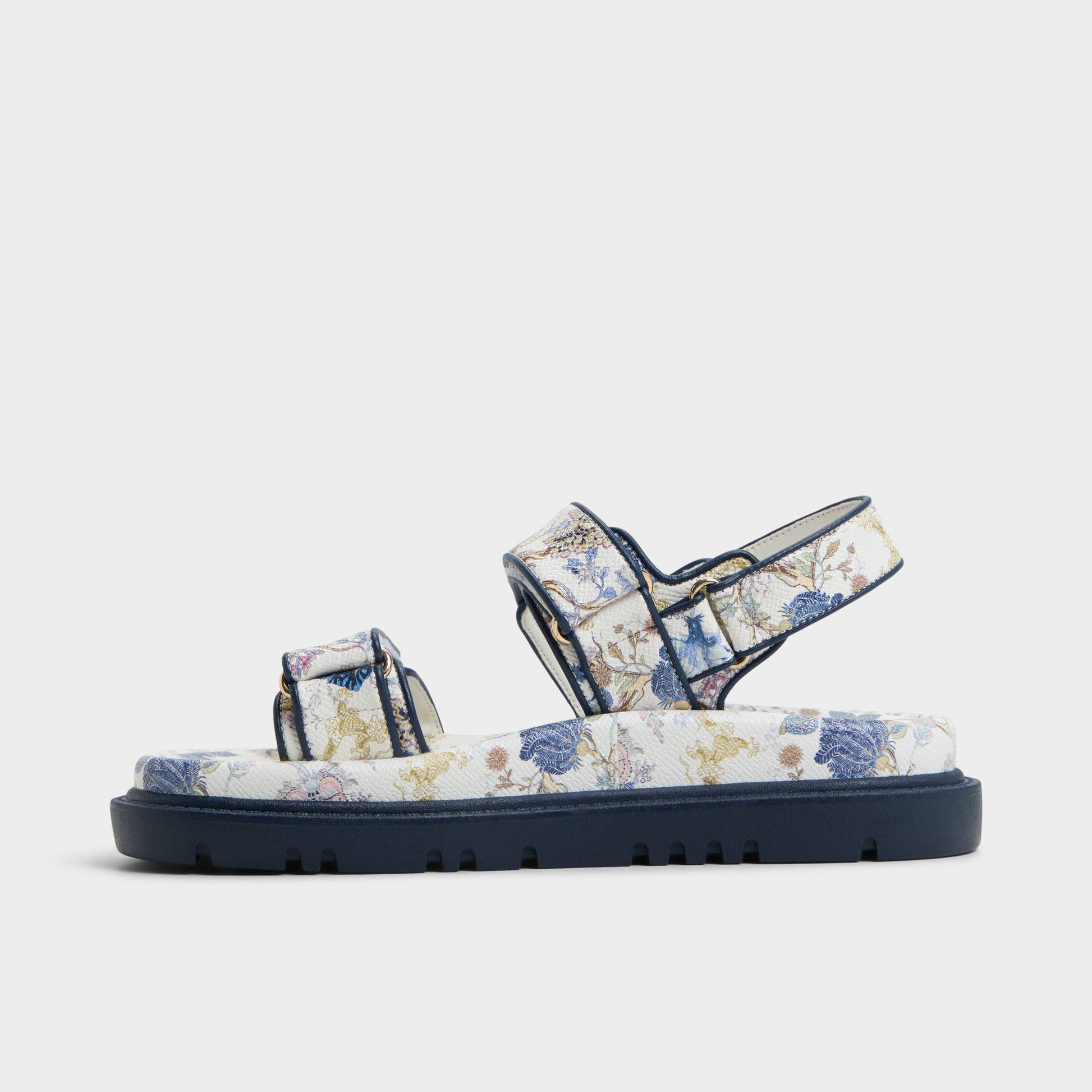 Side view of Multi Linette Footbed sandal