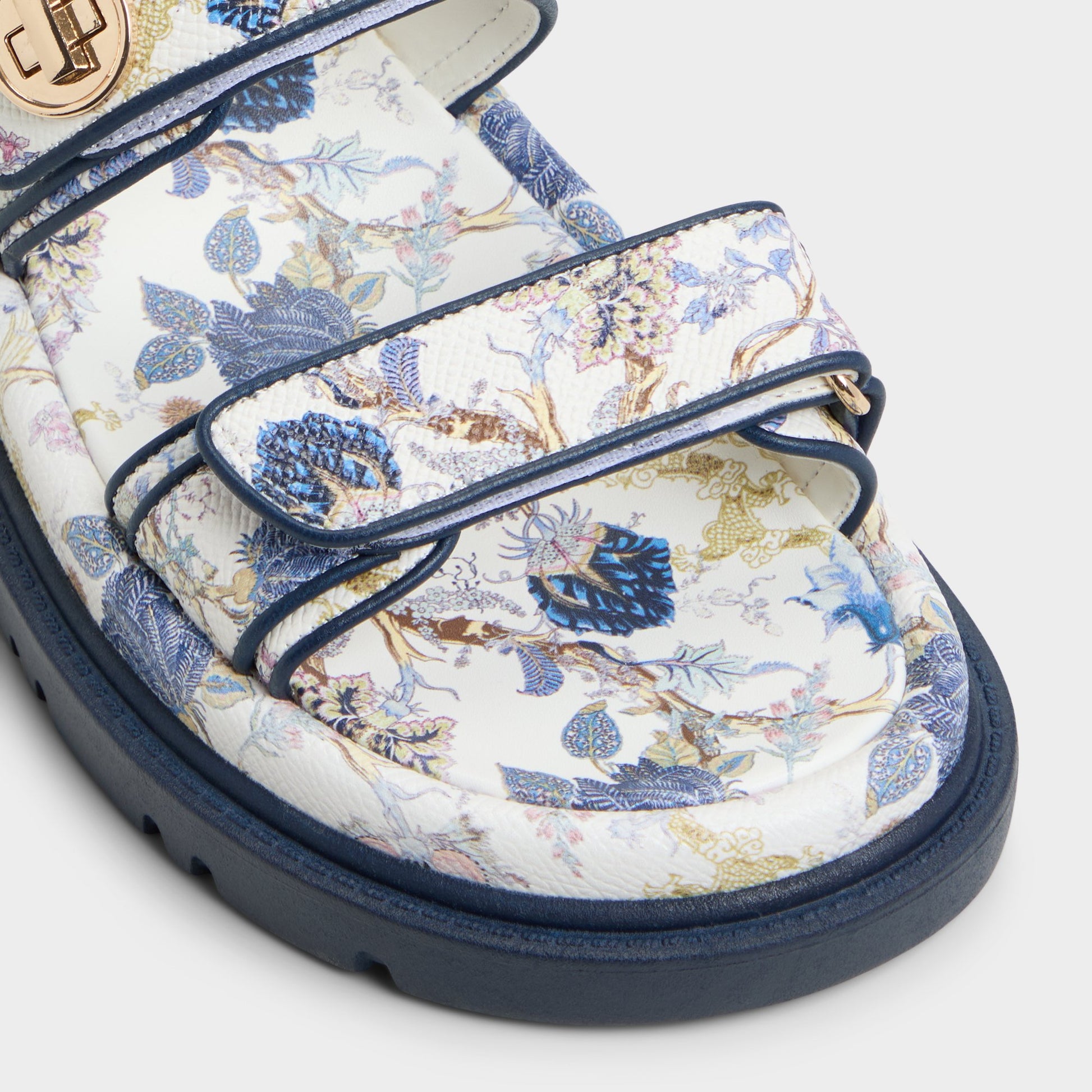 Close-up of the Multi Linette Footbed sandal
