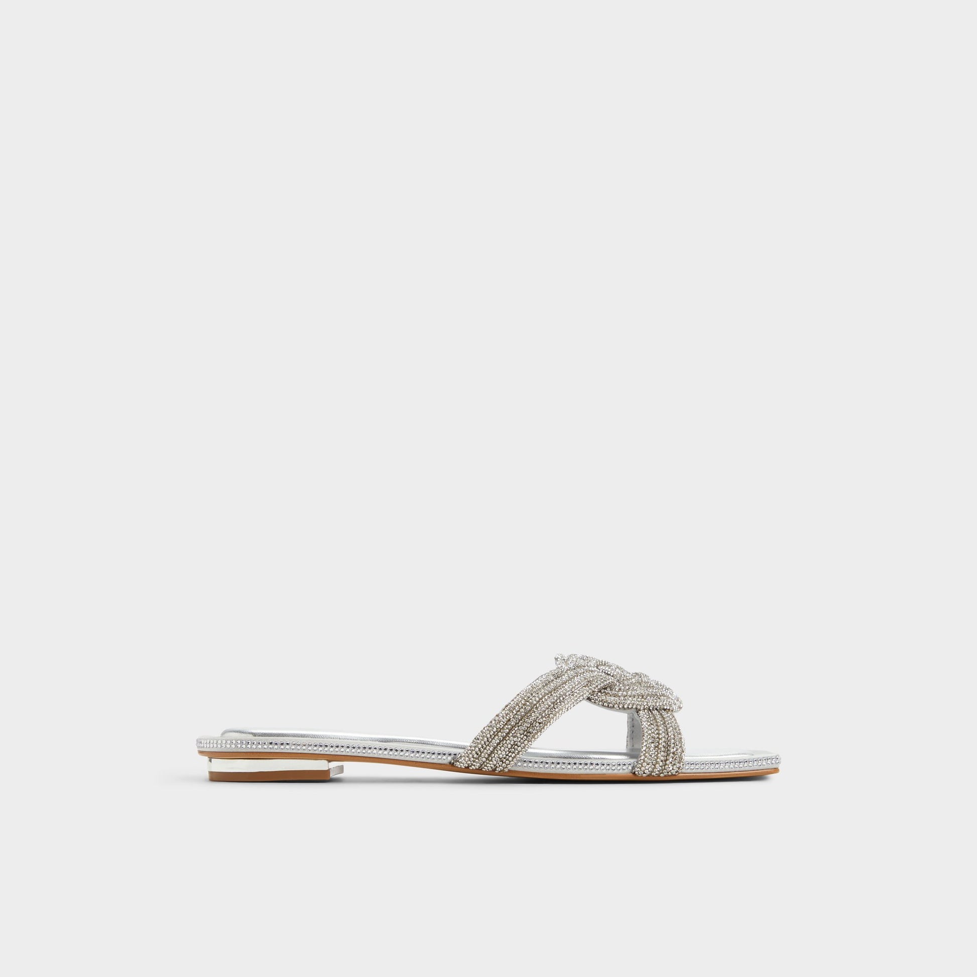Main View of Silver Karlina Slide sandal for Womens