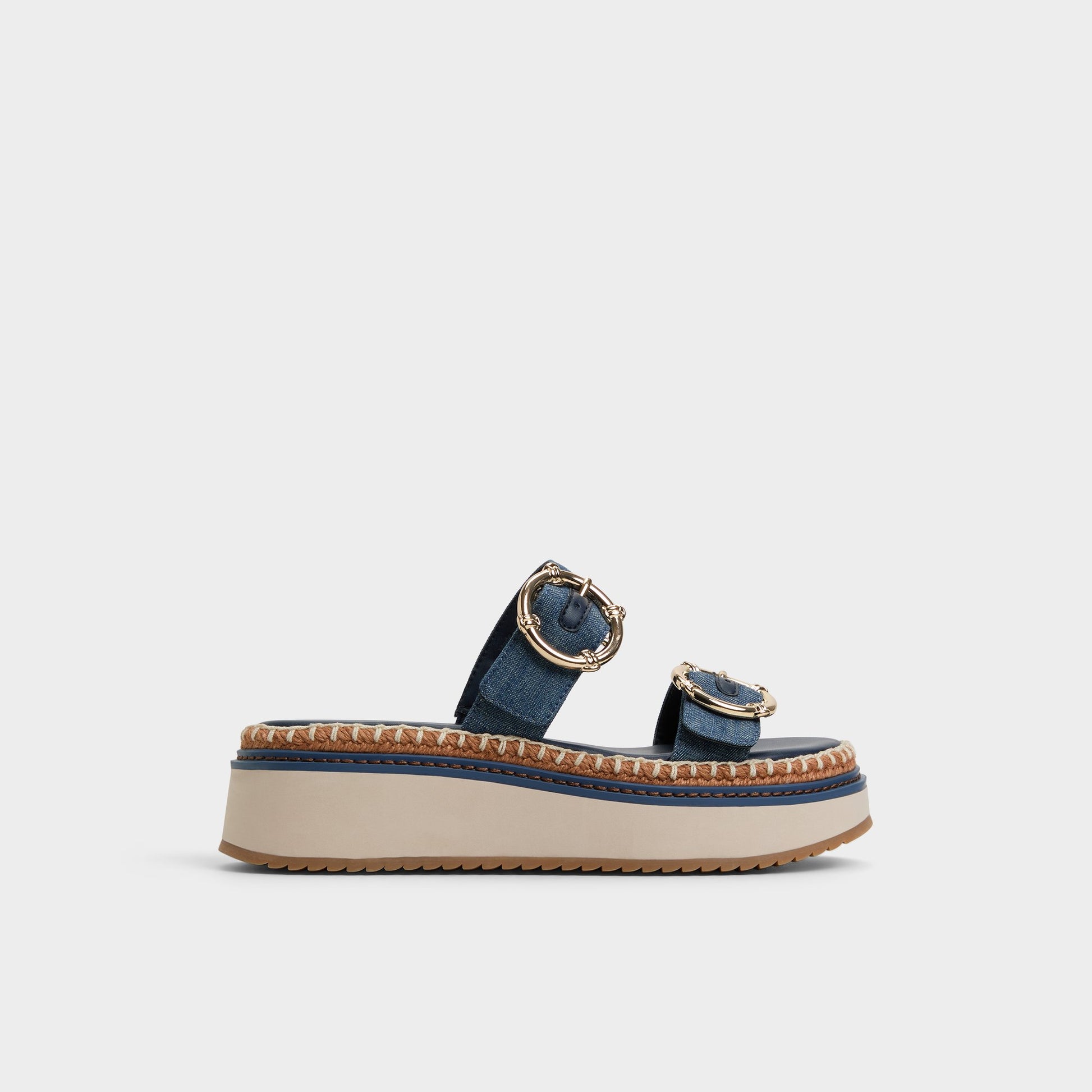 Main View of Dark Blue Kaeithien Slide sandal for Womens