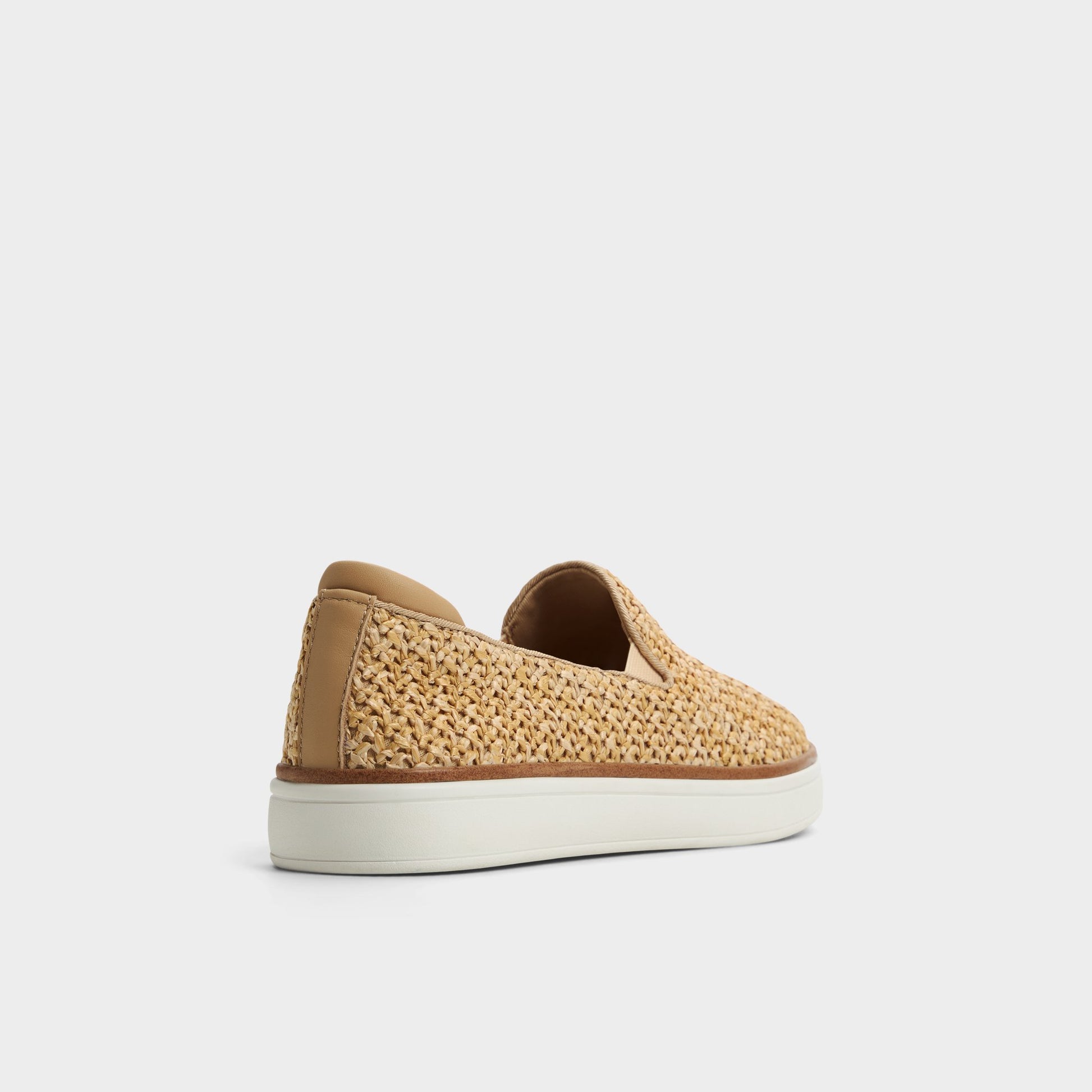 Three-quarter angle of Natural Sallivian Slip-on sneaker's back side
