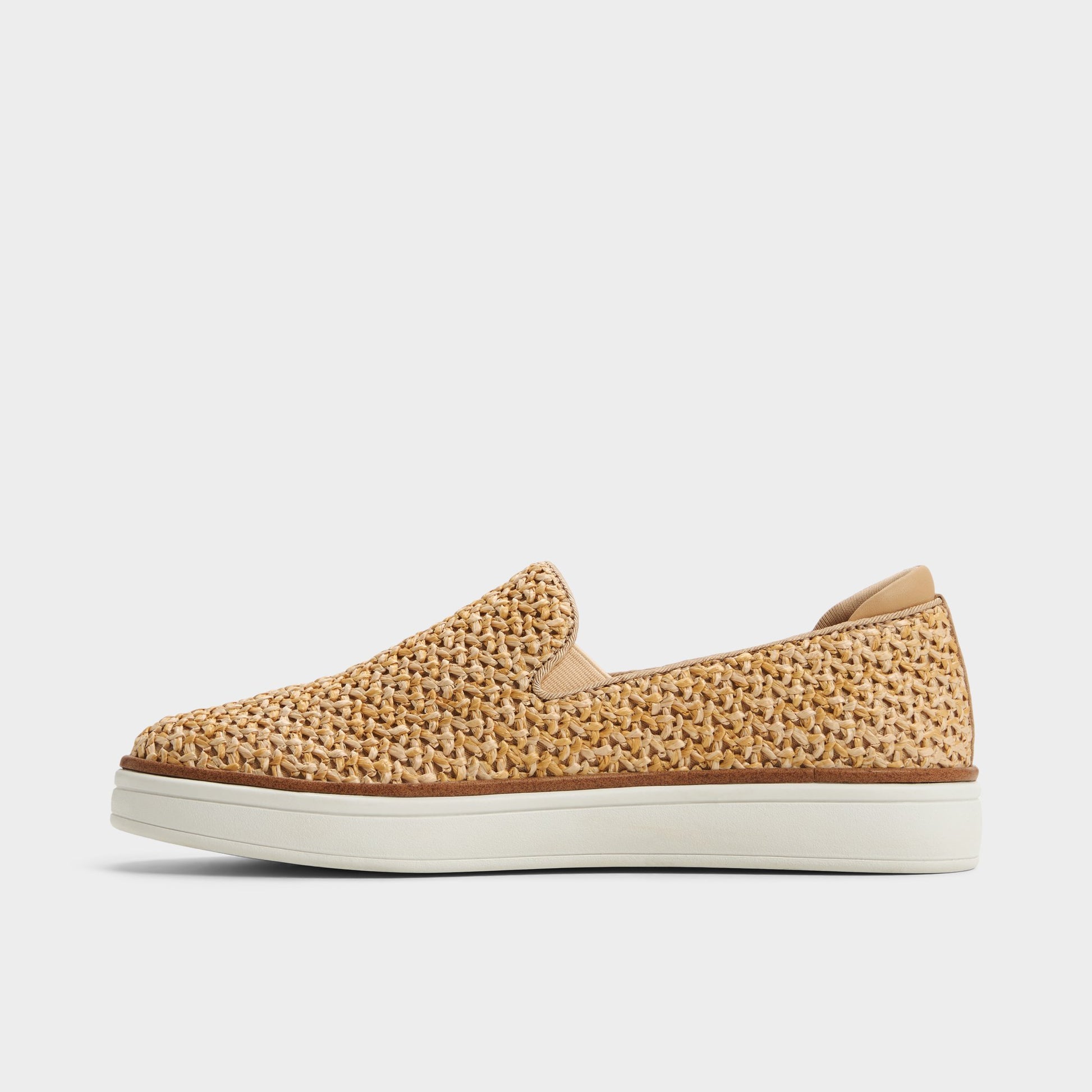 Side view of Natural Sallivian Slip-on sneaker