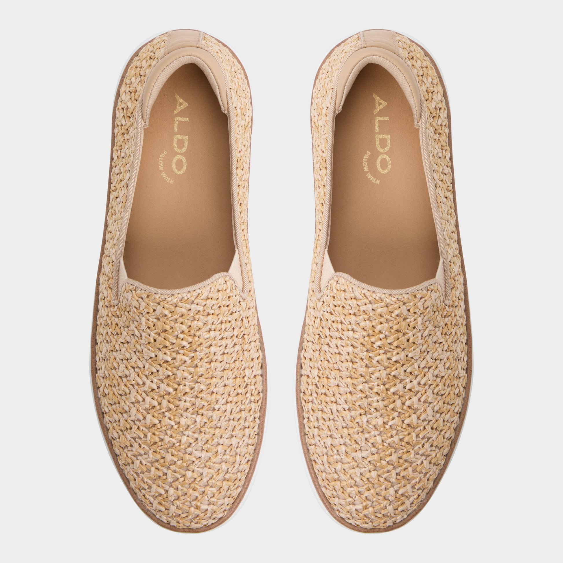 Top-down view of the Natural Sallivian Slip-on sneaker
