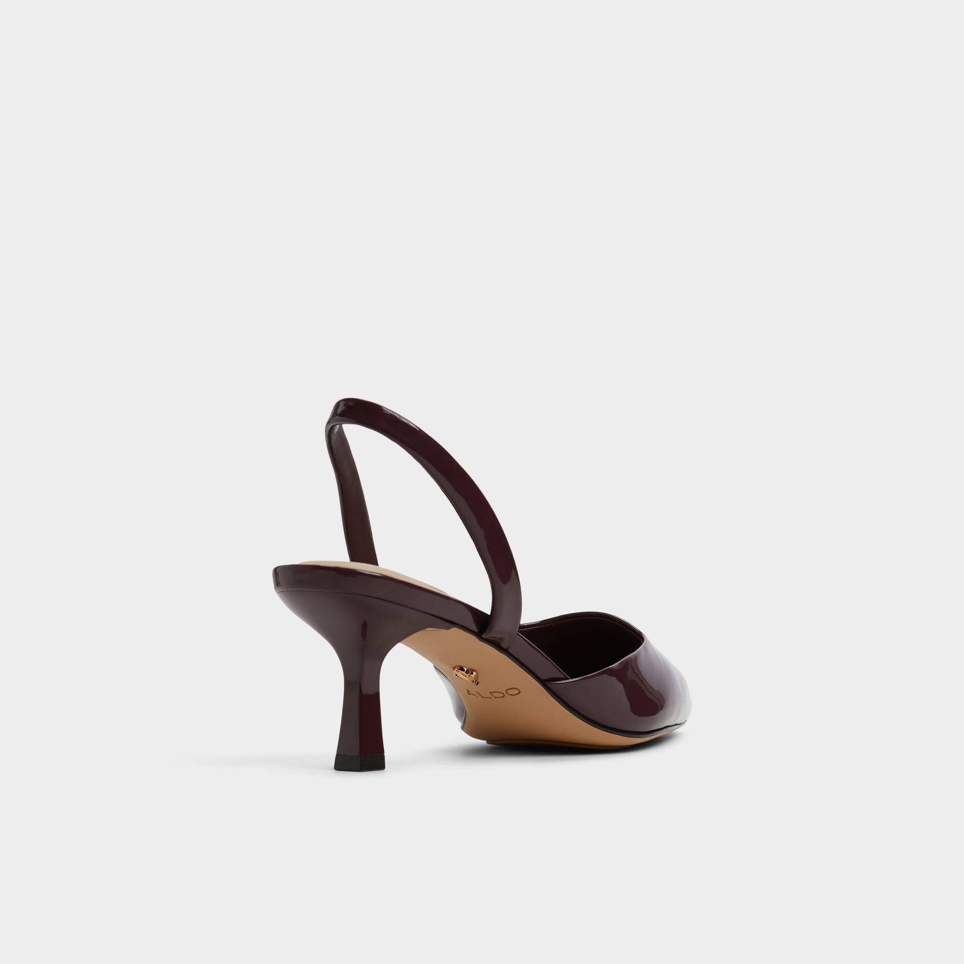 Three-quarter angle of Bordo Gavedessi Slingback heel's back side