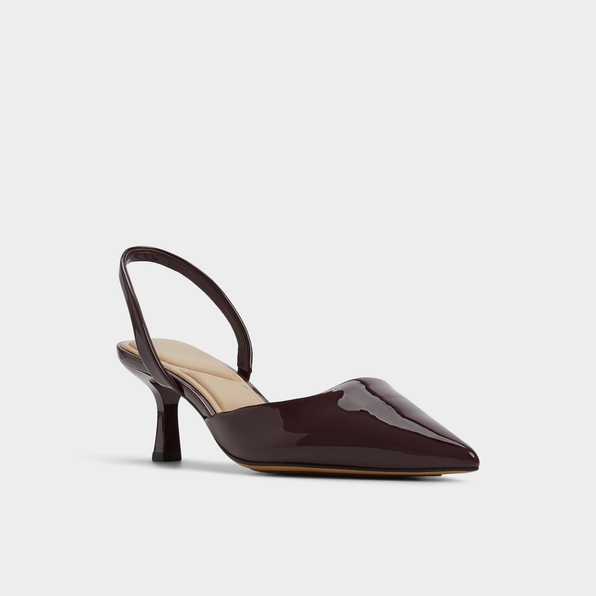 Three-quarter angle of Bordo Gavedessi Slingback heel's front side