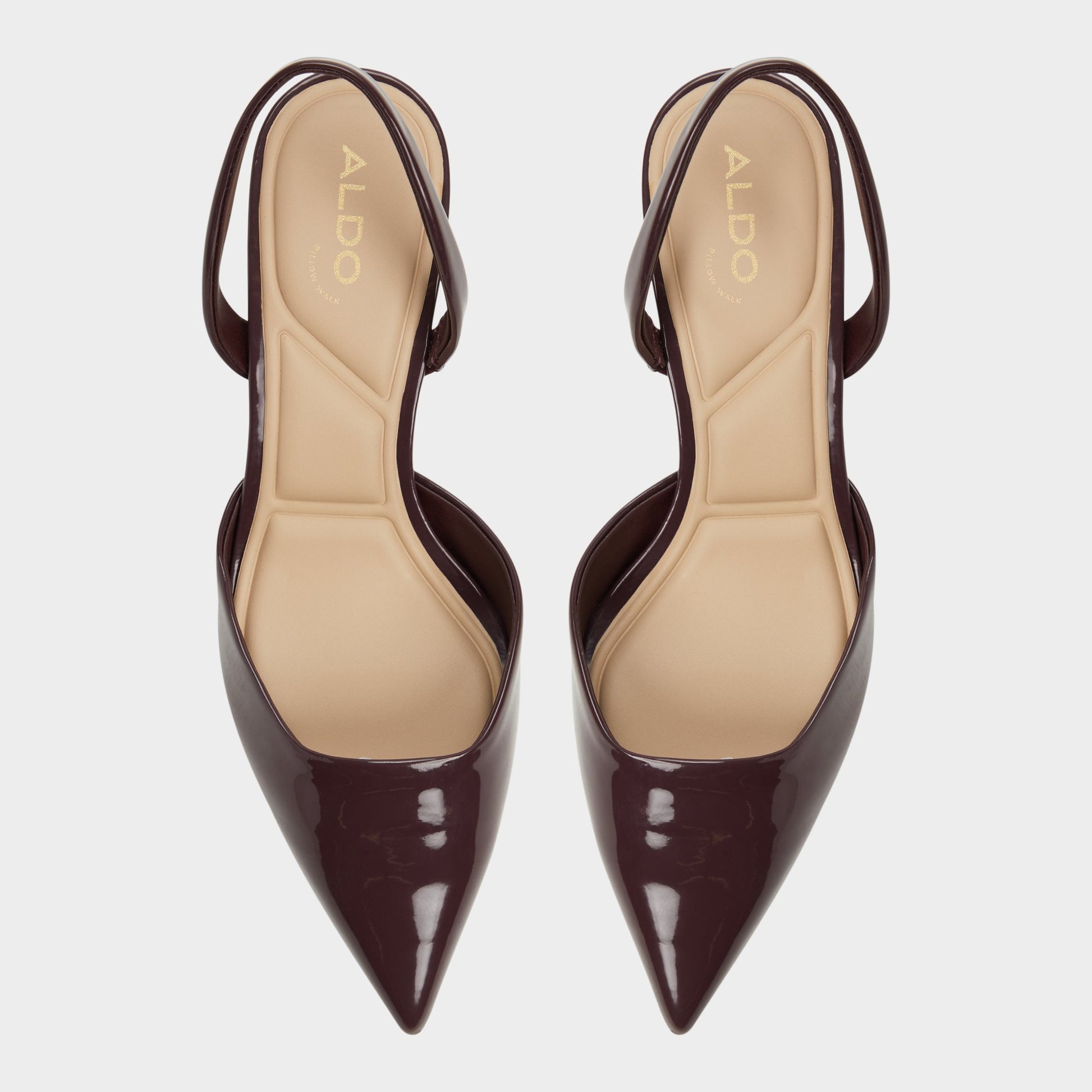 Top-down view of the Bordo Gavedessi Slingback heel