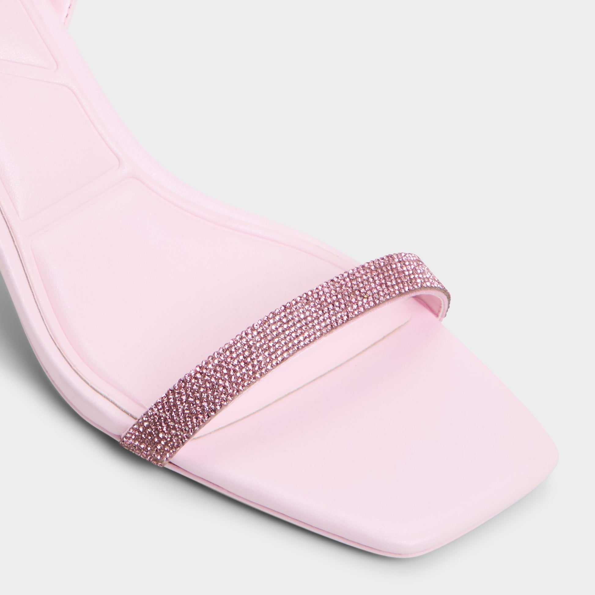 Close-up of the Light Pink Kirri Strappy heeled sandal
