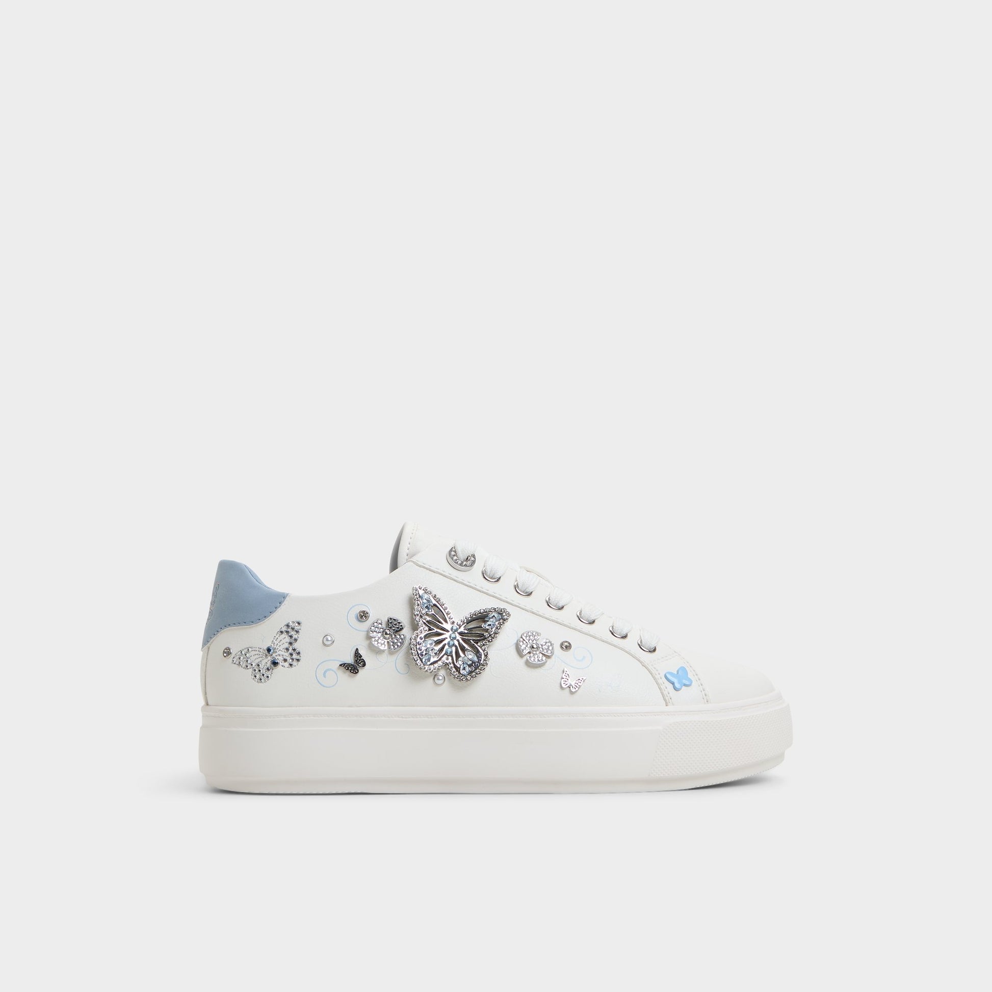 Main View of White/Multi Saxony Low top sneaker for Womens