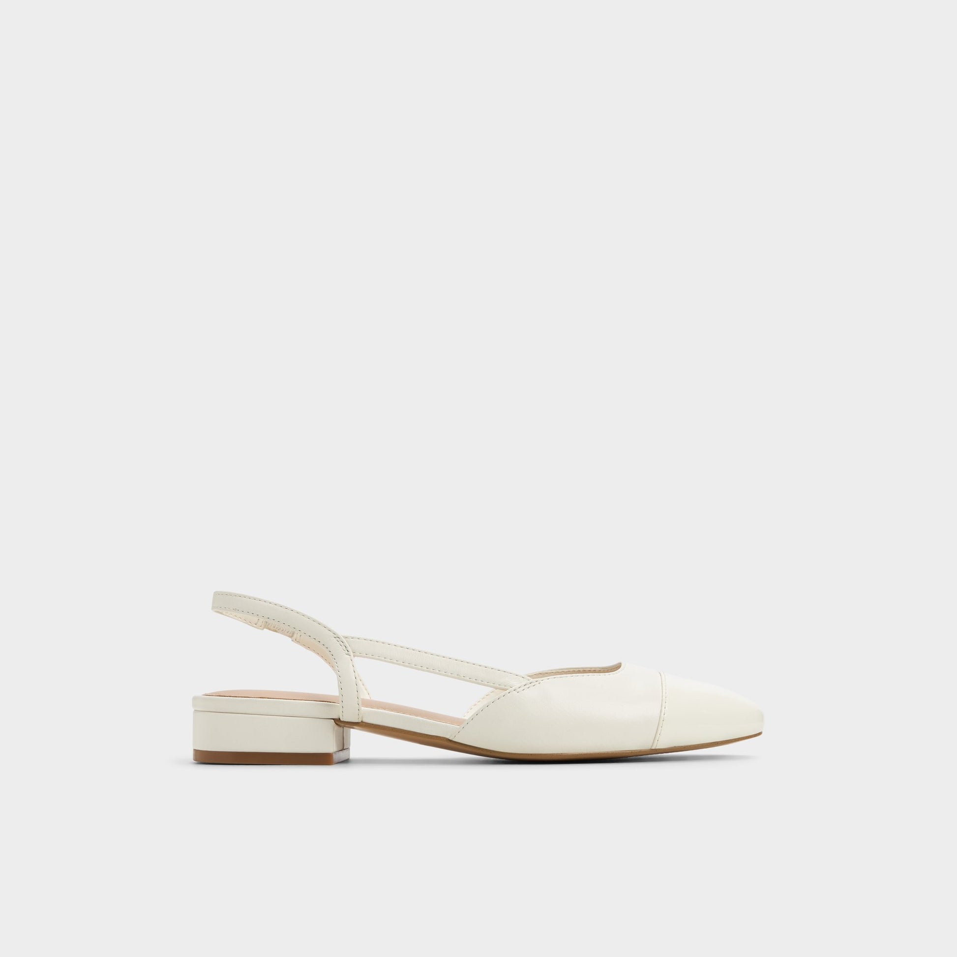 Main View of Open White Clementinne Sling back high heel for Womens