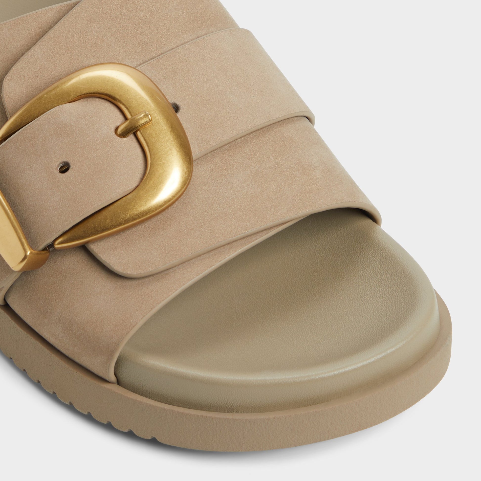 Close-up of the Other Green Alenana Footbed sandal