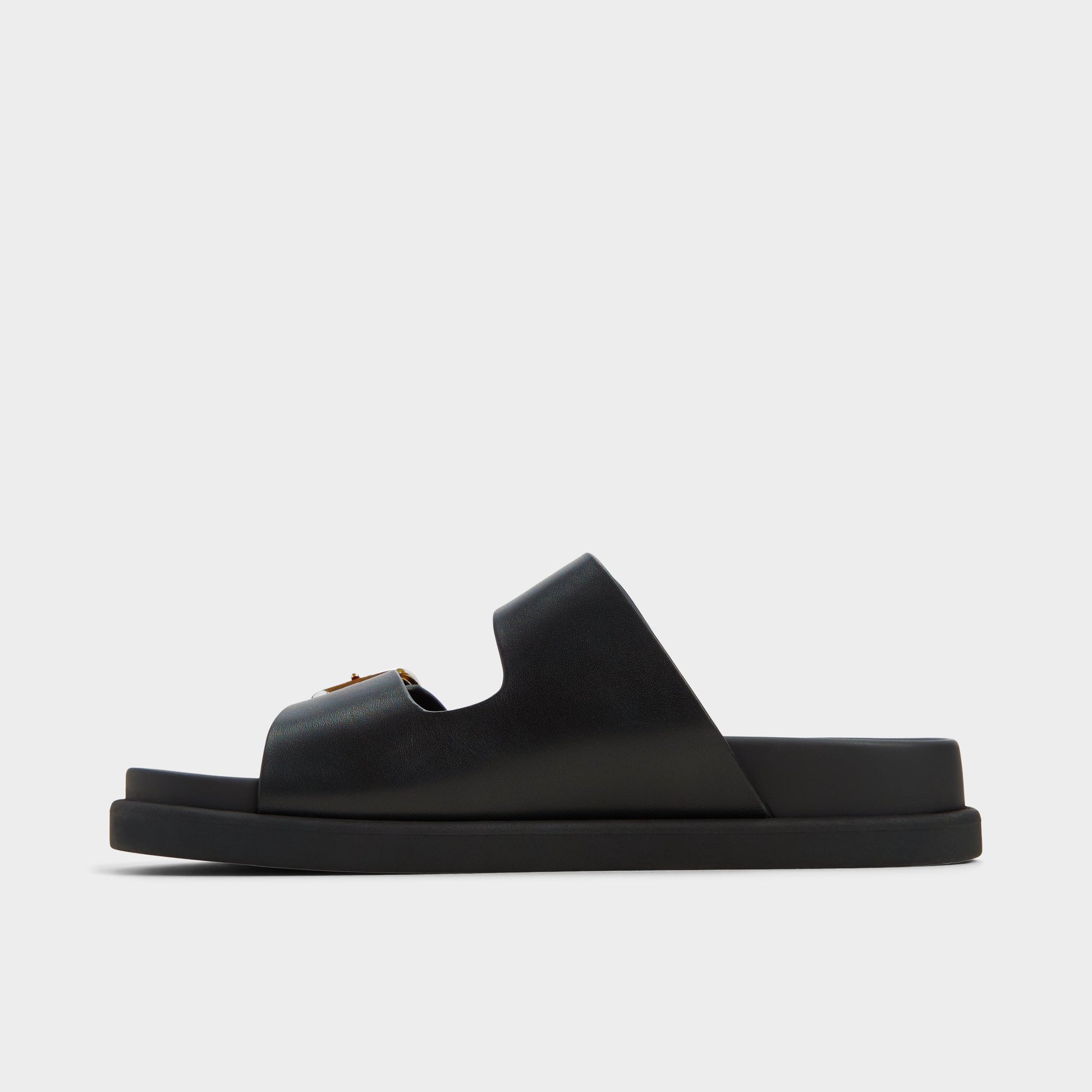 Side view of Other Black Bohochic Footbed sandal