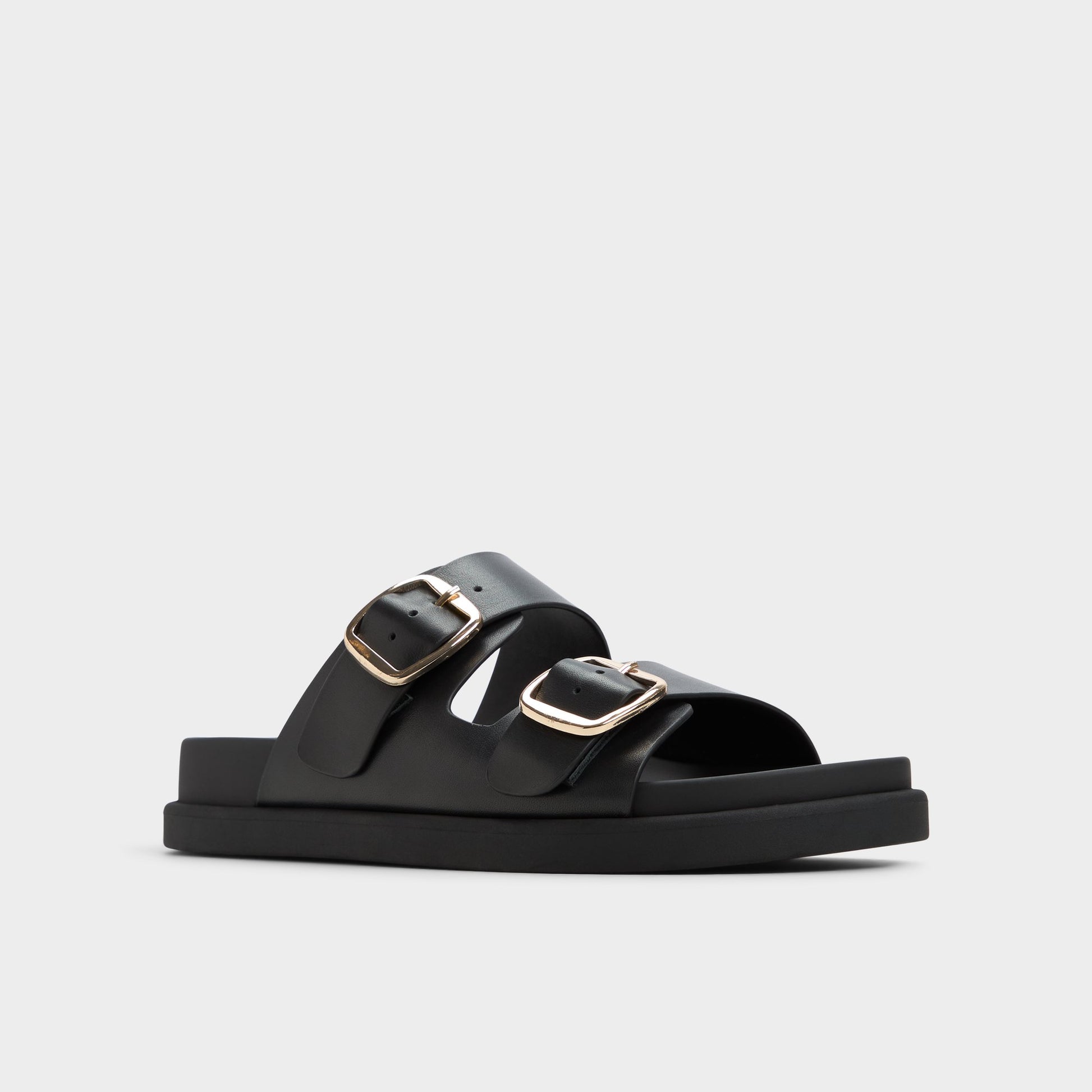 Three-quarter angle of Other Black Bohochic Footbed sandal's front side