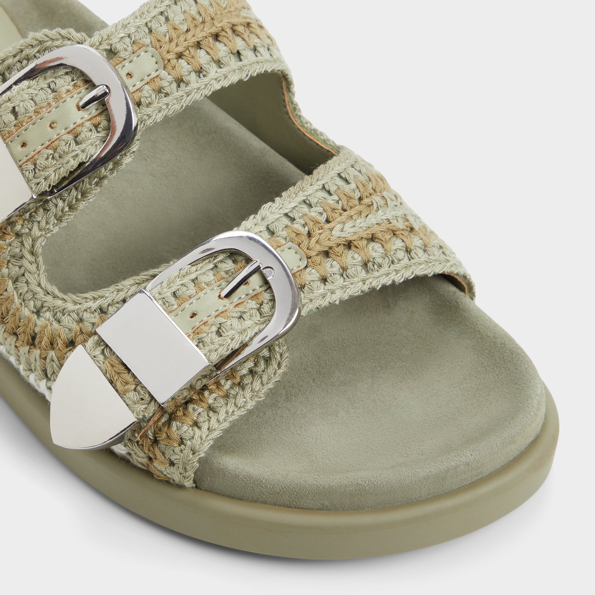 Close-up of the Khaki Bohodream Footbed sandal