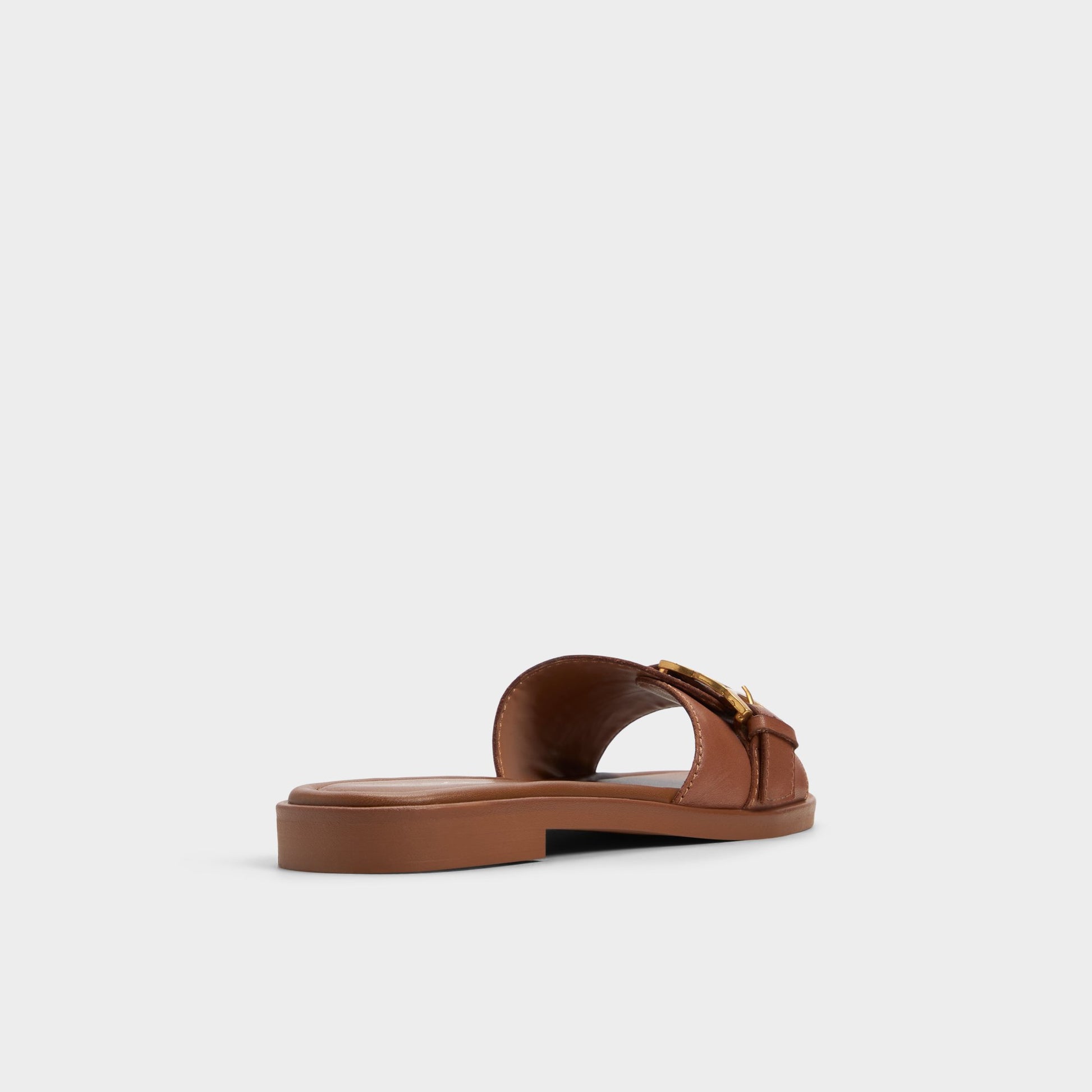 Three-quarter angle of Medium Brown Dallaedar Slide sandal's back side