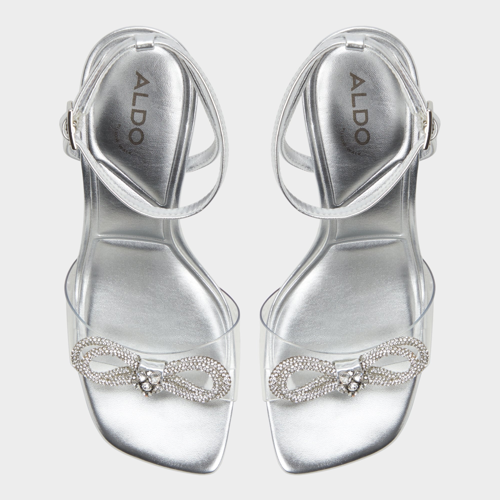 Ozley Silver Women's Strappy Heels Ozley Silver Women's Strappy Heels