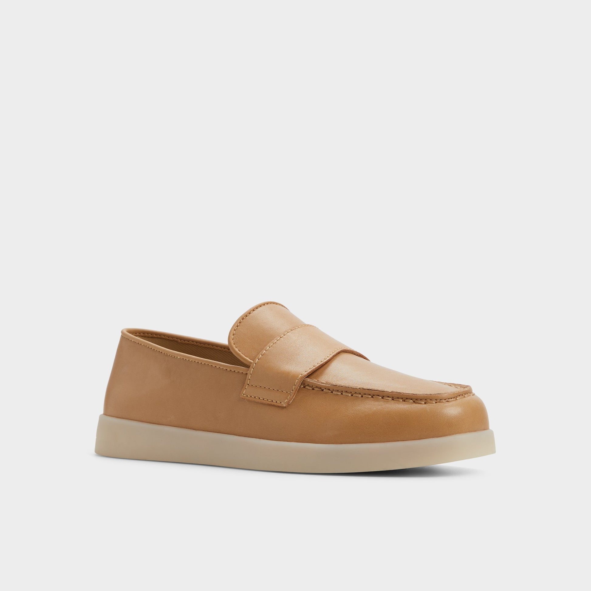 Three-quarter angle of Light Brown Seastroll Loafer's front side
