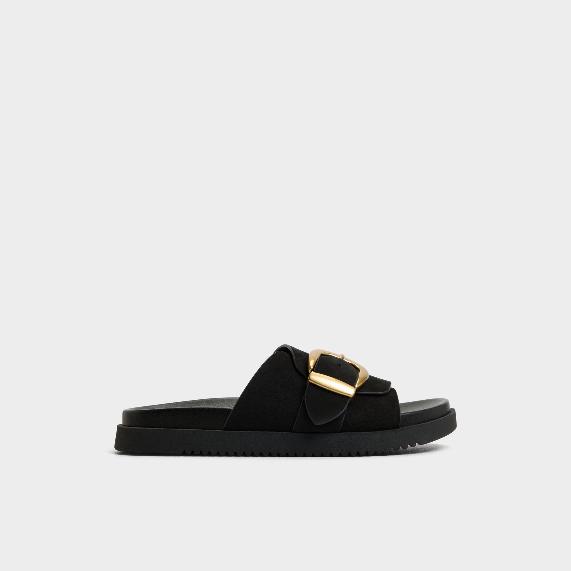 Vue principale de Noir Alenana Sandale à assise plantaire pour Femmes