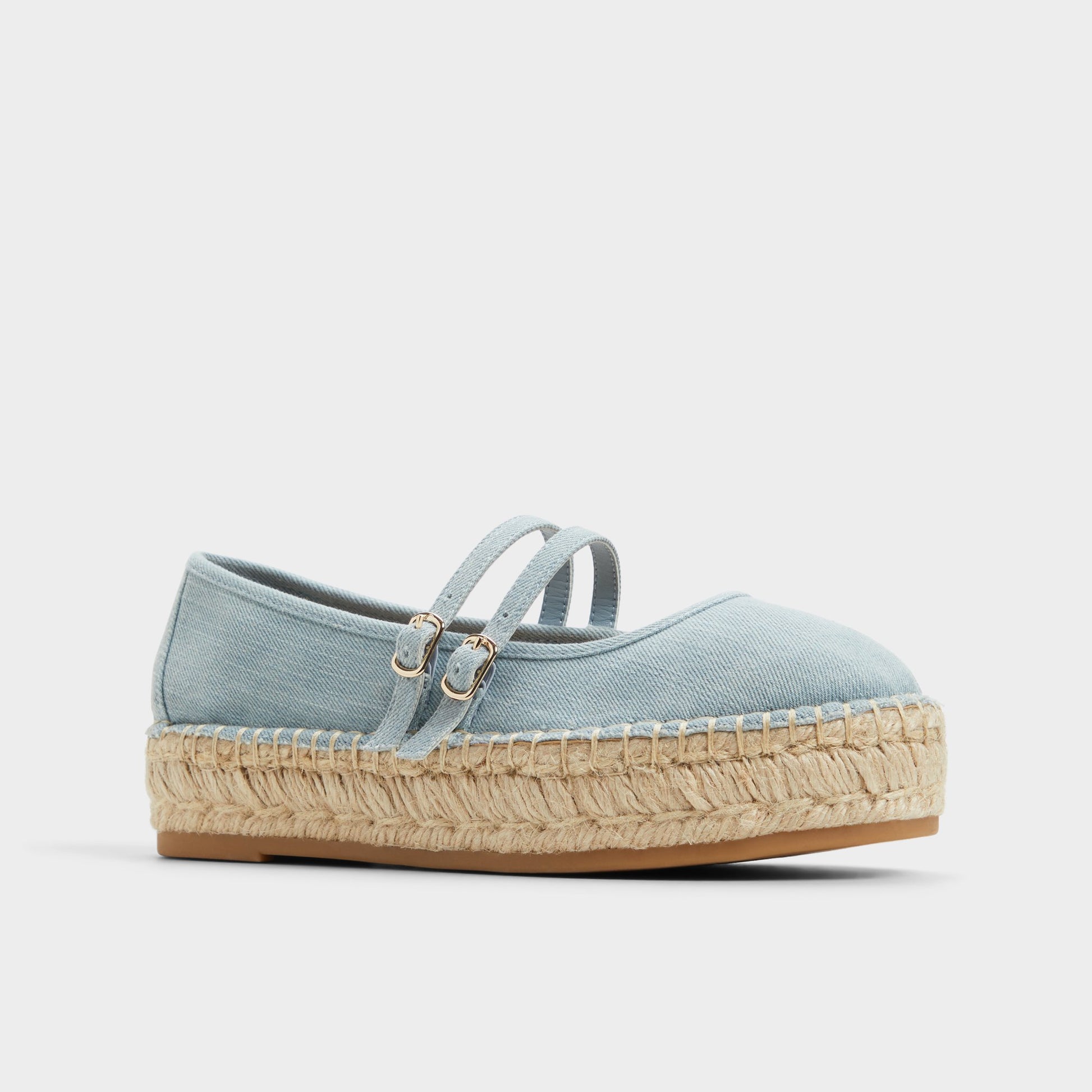 Three-quarter angle of Denim Summerfling Espadrilles's front side