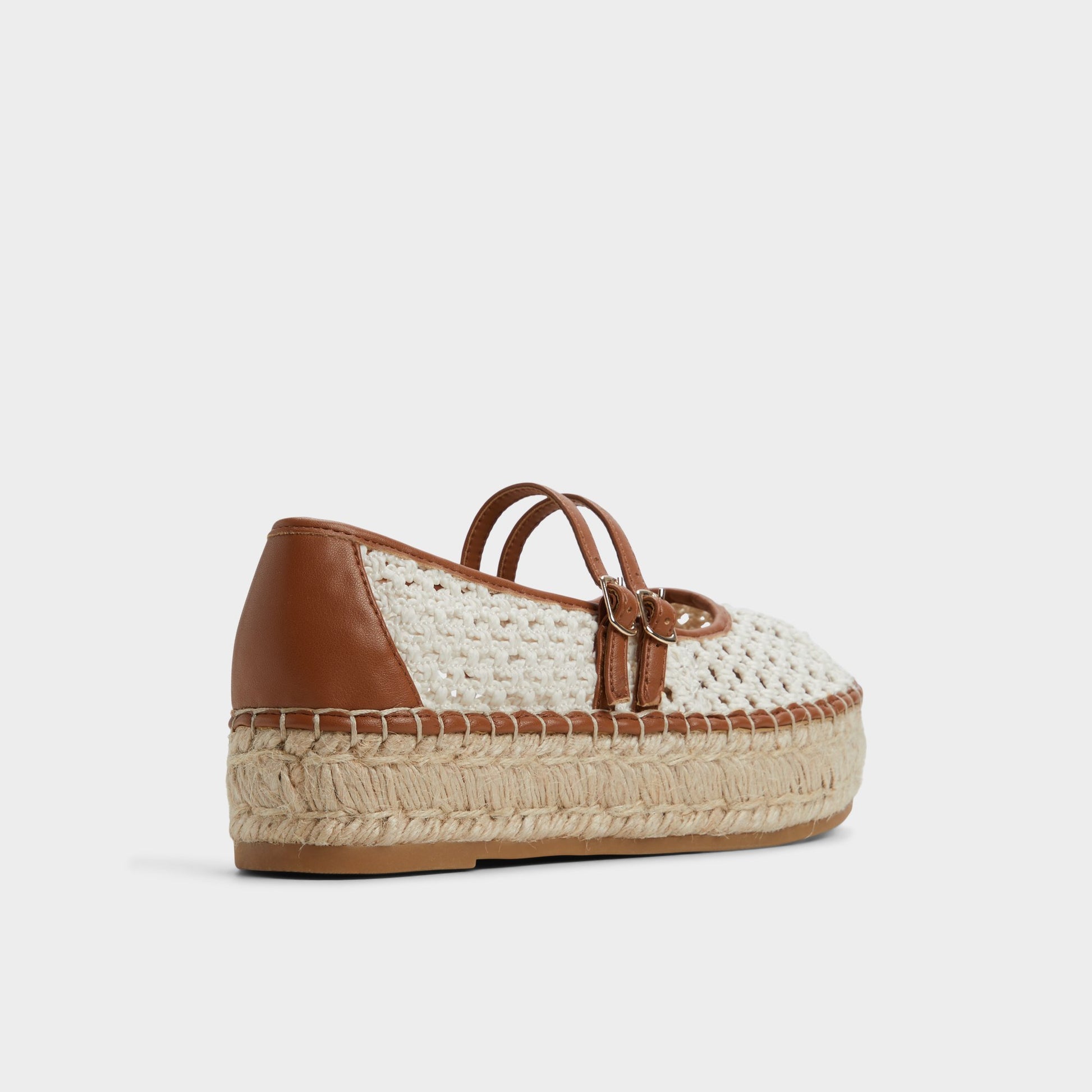 Three-quarter angle of White/Bone Summerfling Espadrilles's back side