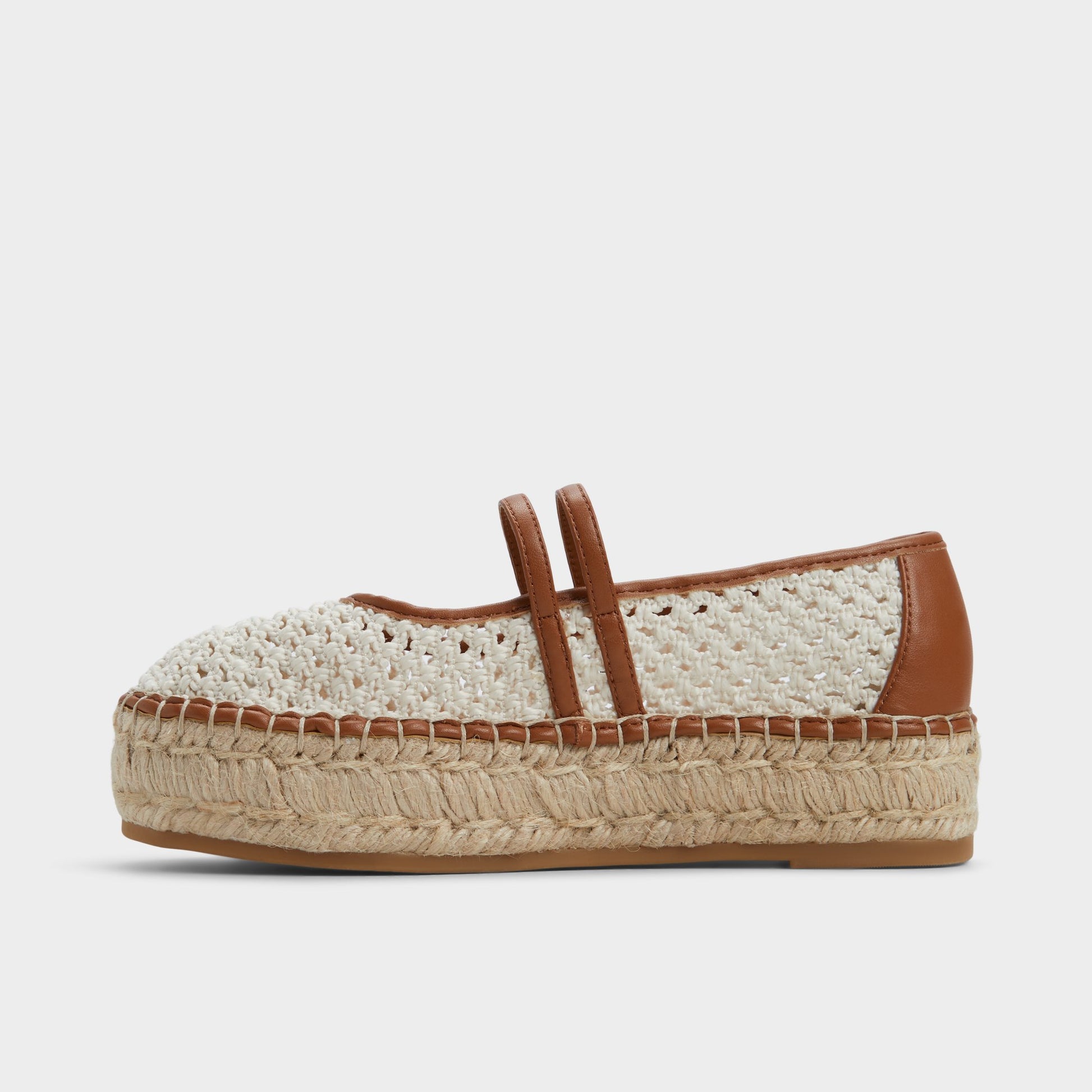 Side view of White/Bone Summerfling Espadrilles