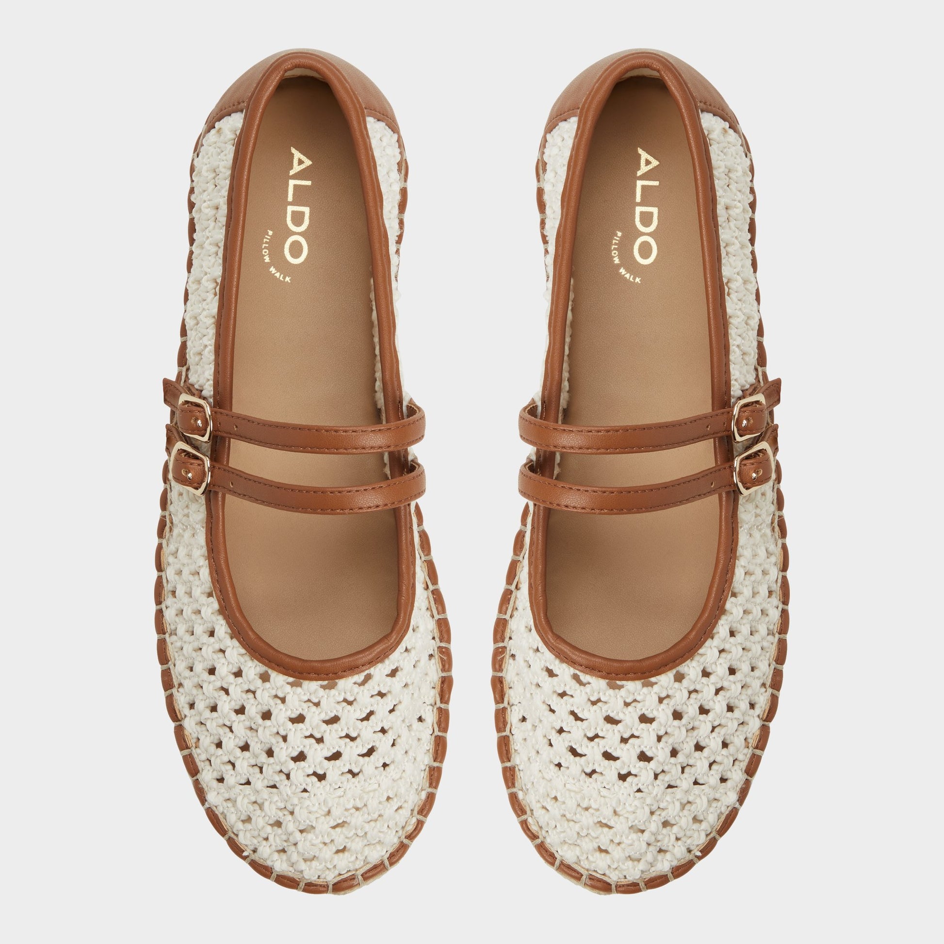 Top-down view of the White/Bone Summerfling Espadrilles