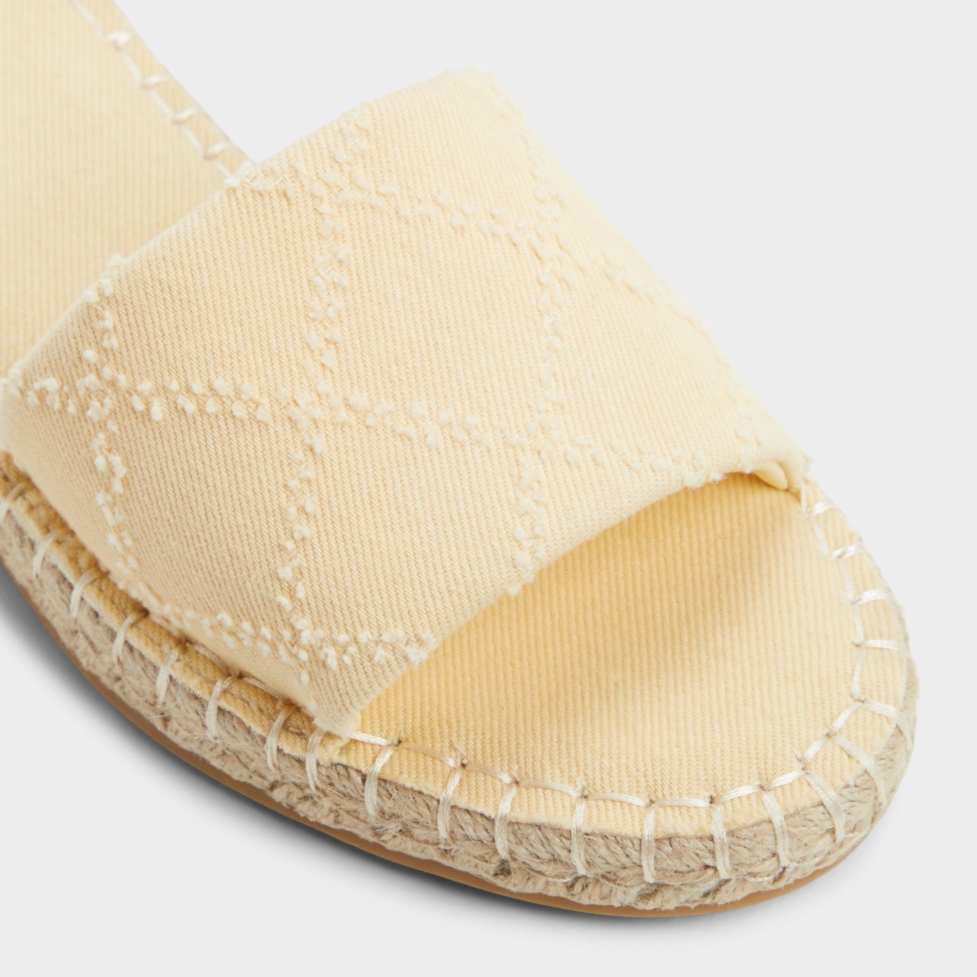 Close-up of the Dark Yellow Erireni Slide sandal