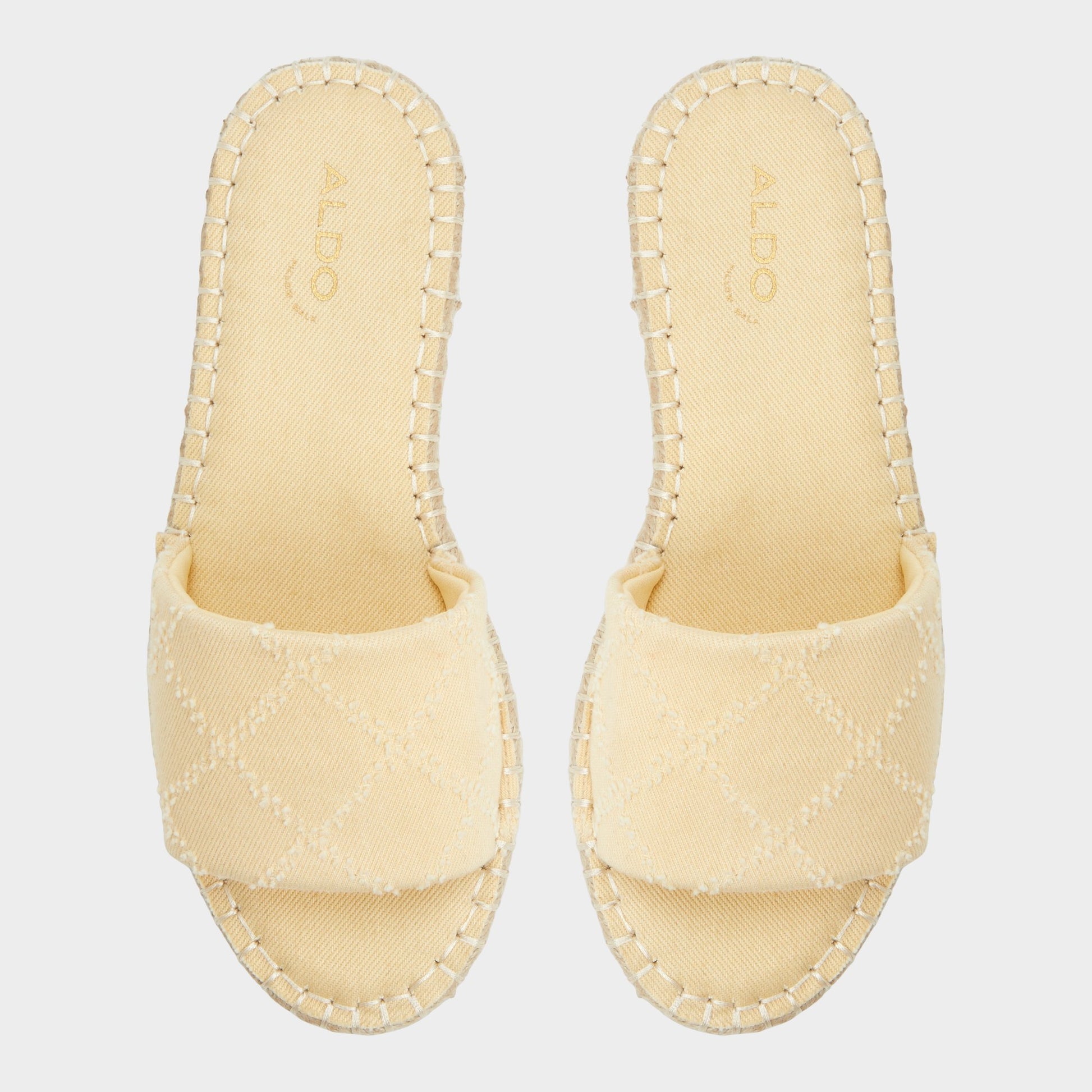 Top-down view of the Dark Yellow Erireni Slide sandal