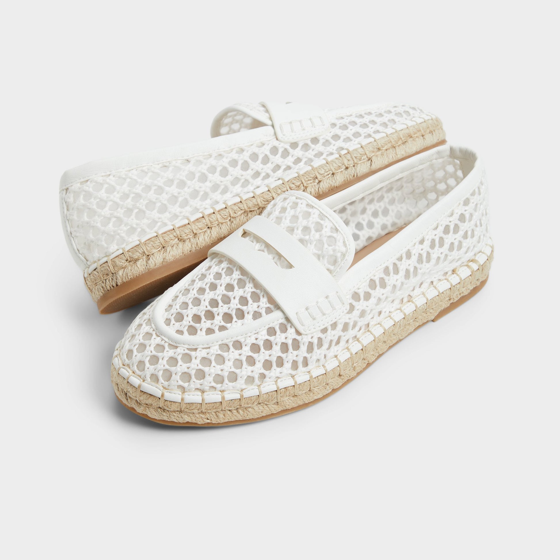 Highlighted view of a pair of White/Bone Summercrush Espadrilles