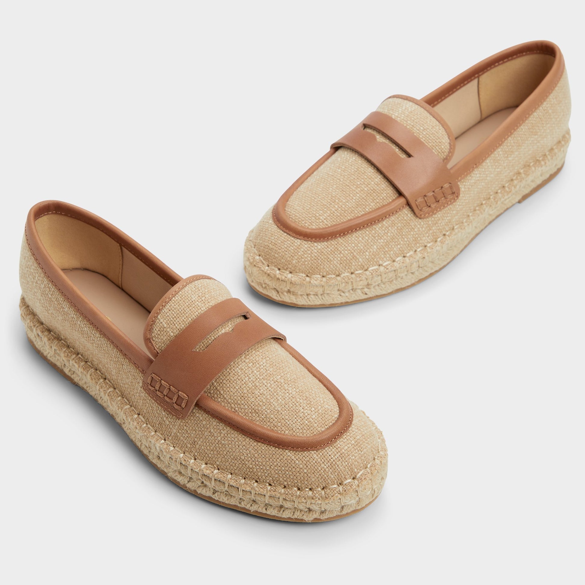 Highlighted view of a pair of Natural Summercrush Espadrilles