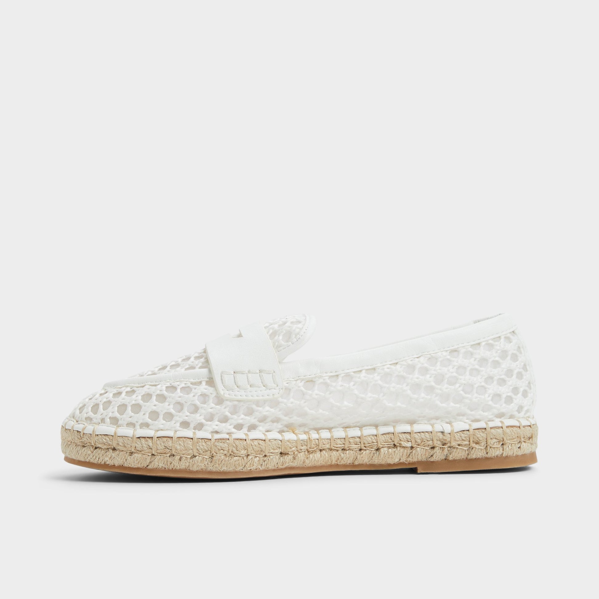 Side view of White/Bone Summercrush Espadrille