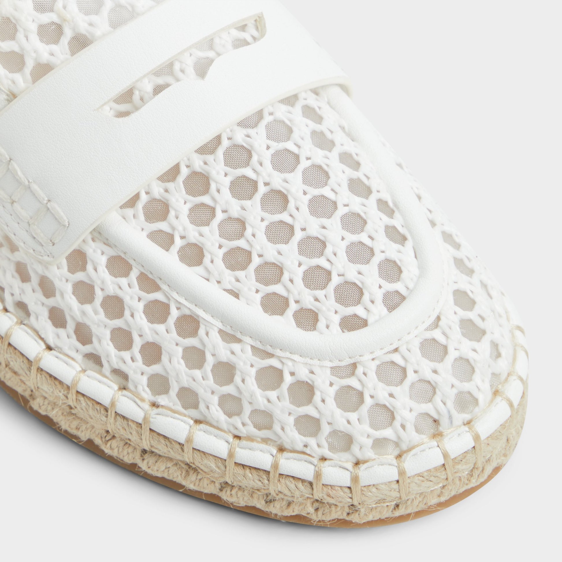 Close-up of the White/Bone Summercrush Espadrille