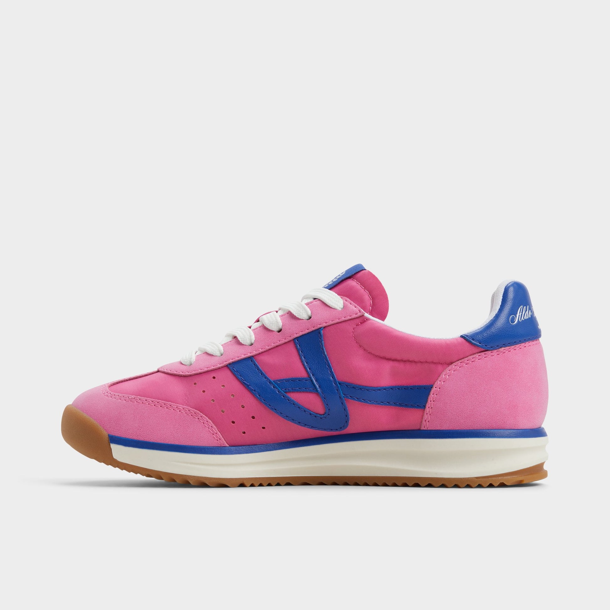 Side view of Open Pink Stepcount Jogger sneaker