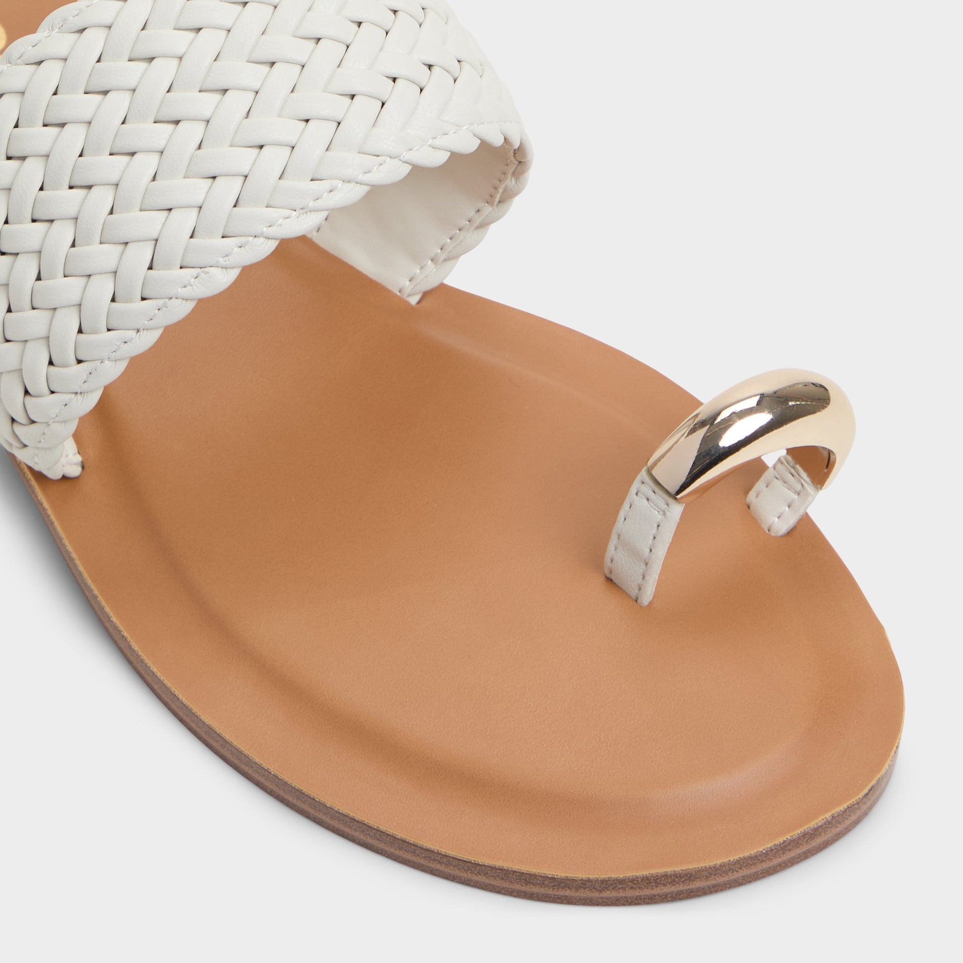 Close-up of the White/Bone Beachwalk Slide sandal