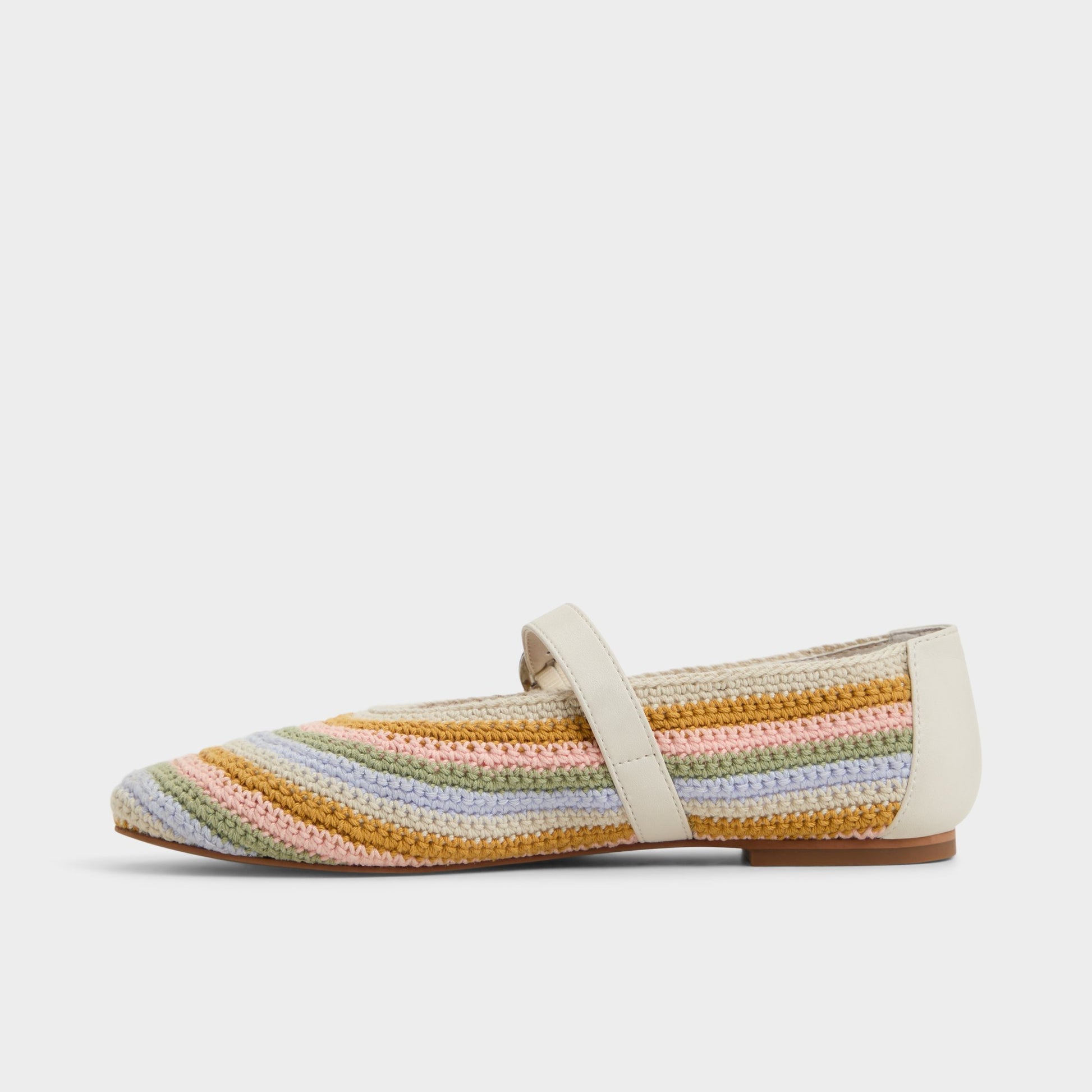 Side view of Bright Multi Quincey Ballerina