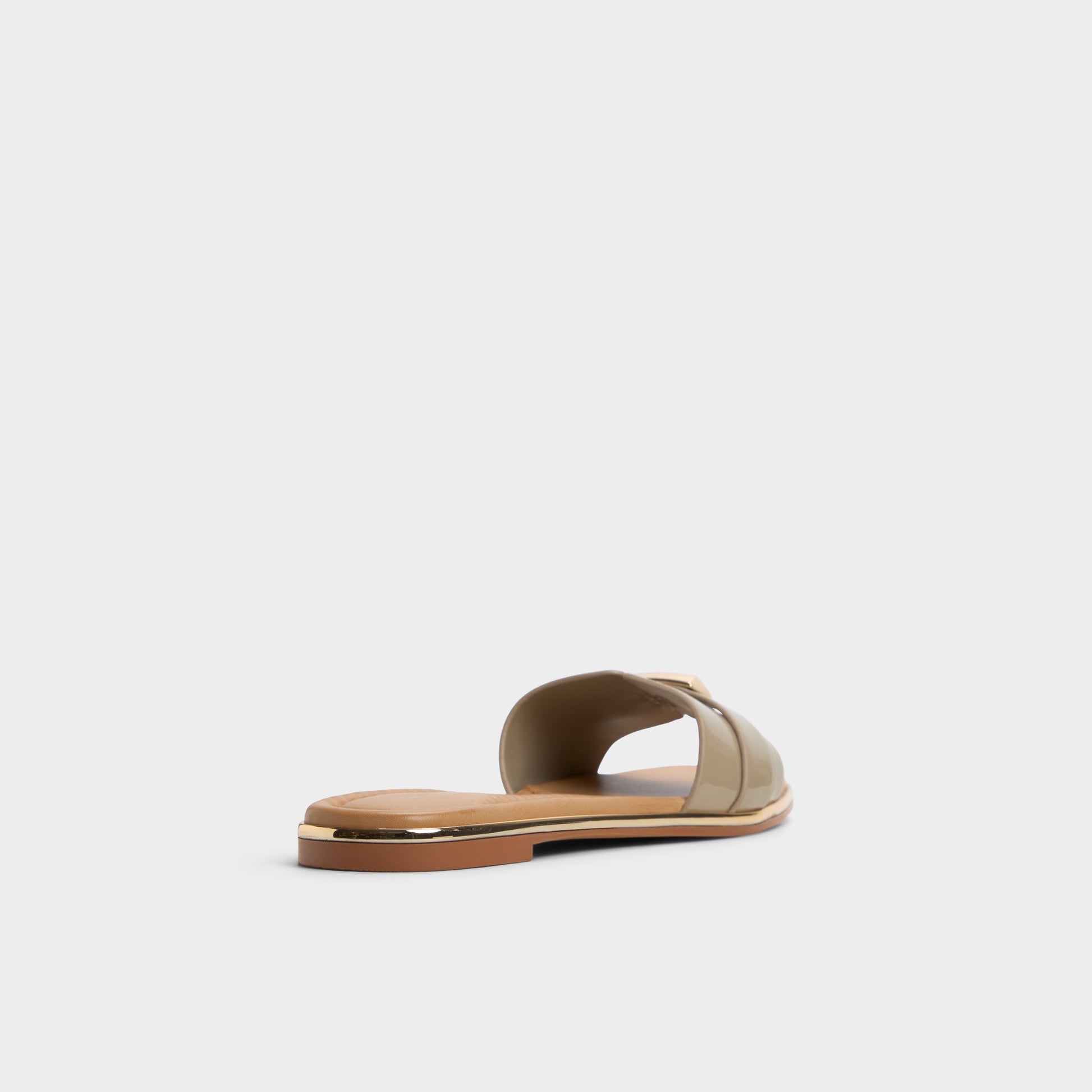Three-quarter angle of Other Green Darine Slide sandal's back side