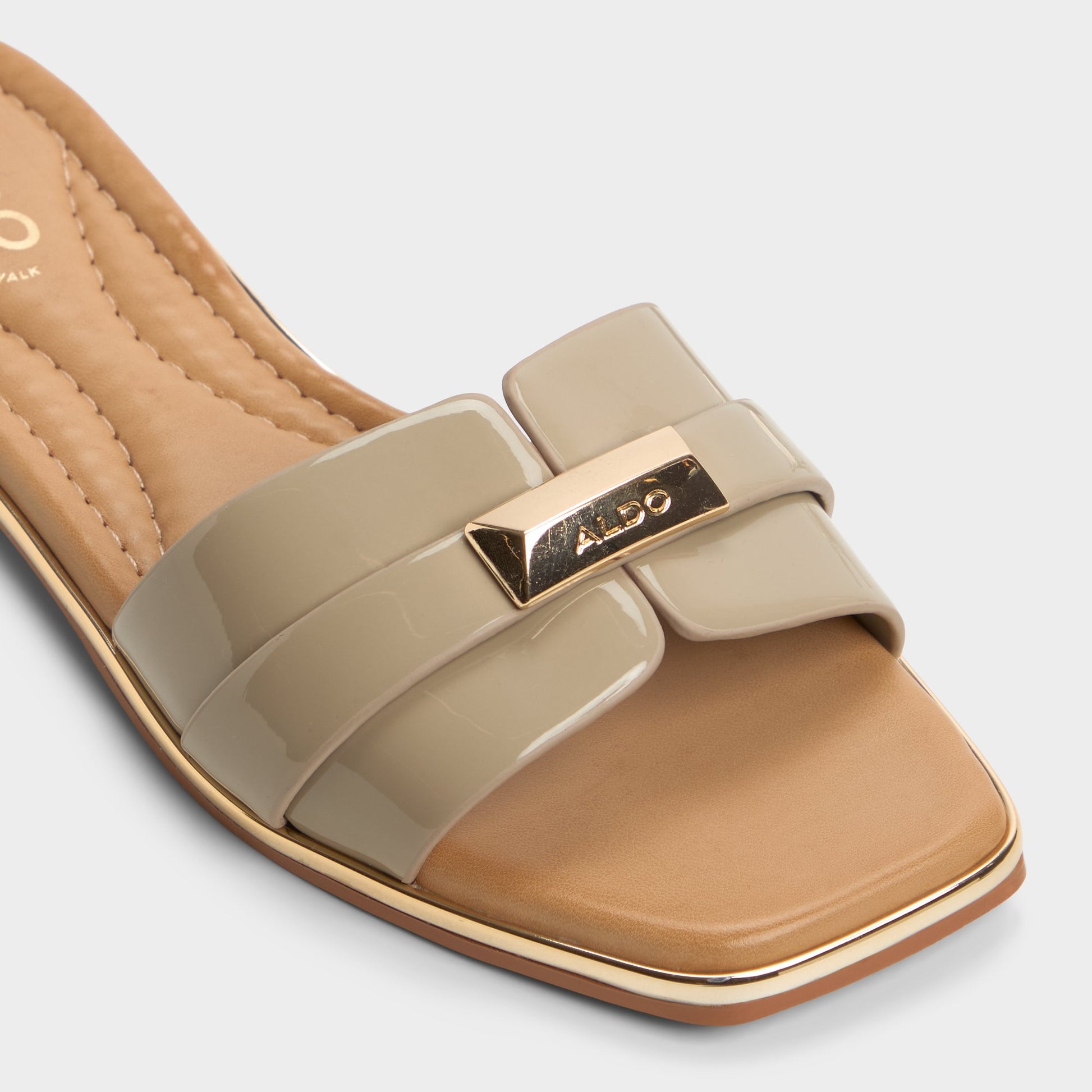 Close-up of the Other Green Darine Slide sandal