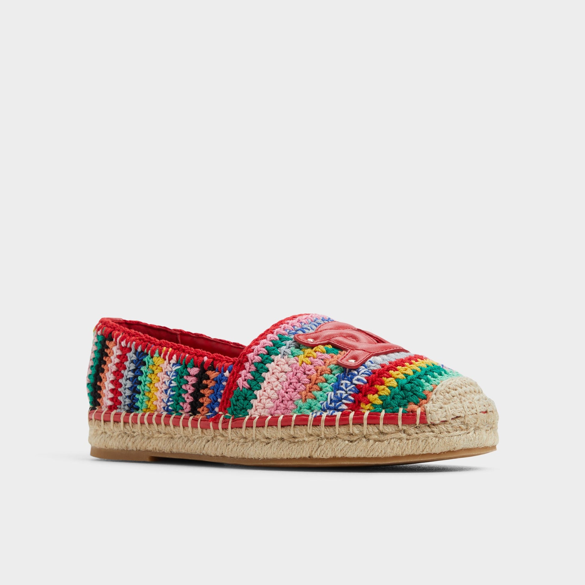 Three-quarter angle of Bright Multi Santaclara Espadrille's front side