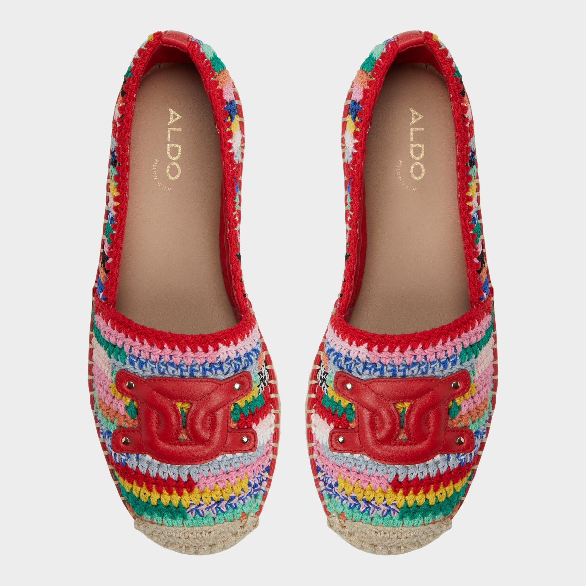 Top-down view of the Bright Multi Santaclara Espadrille