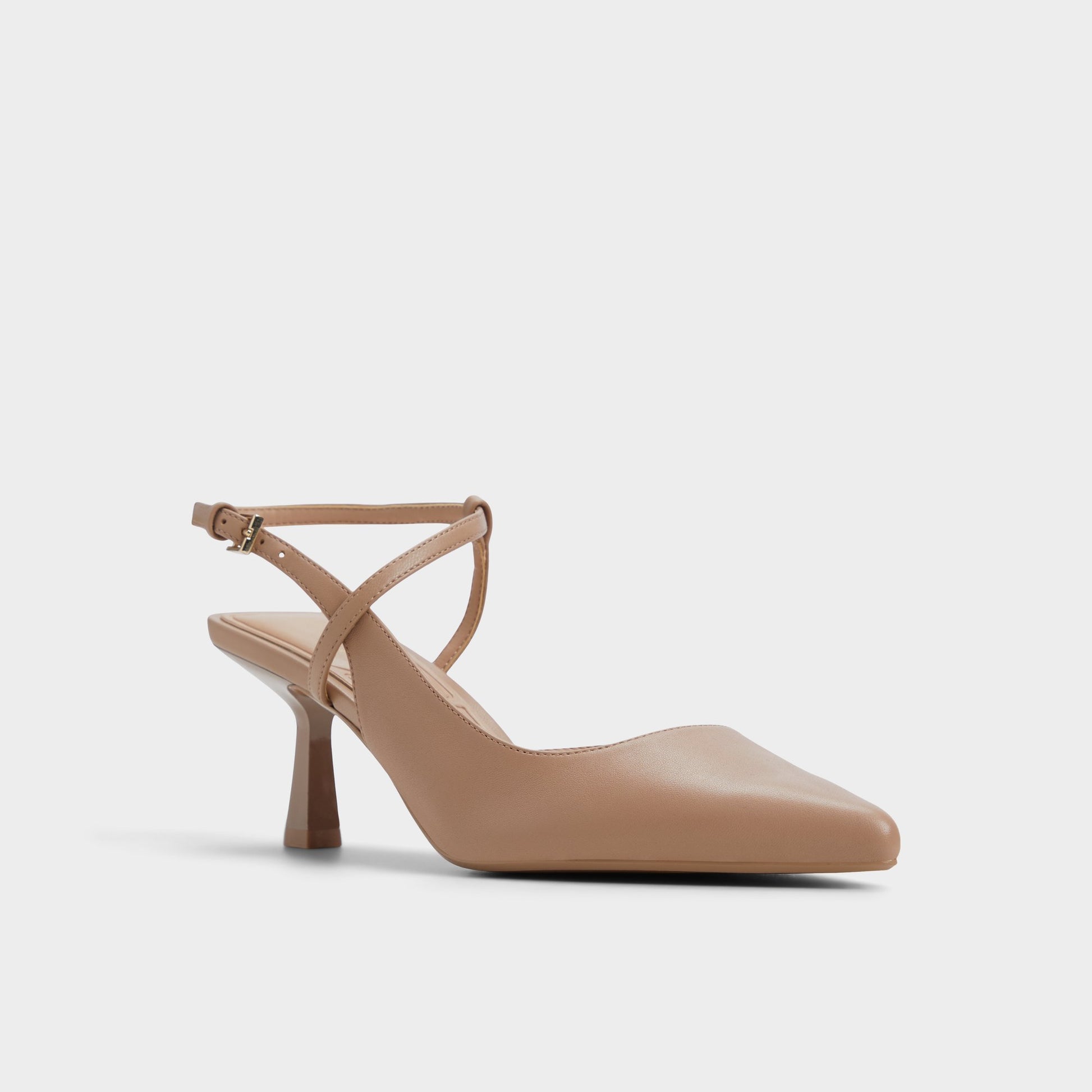 Three-quarter angle of Beige Axelle 's front side