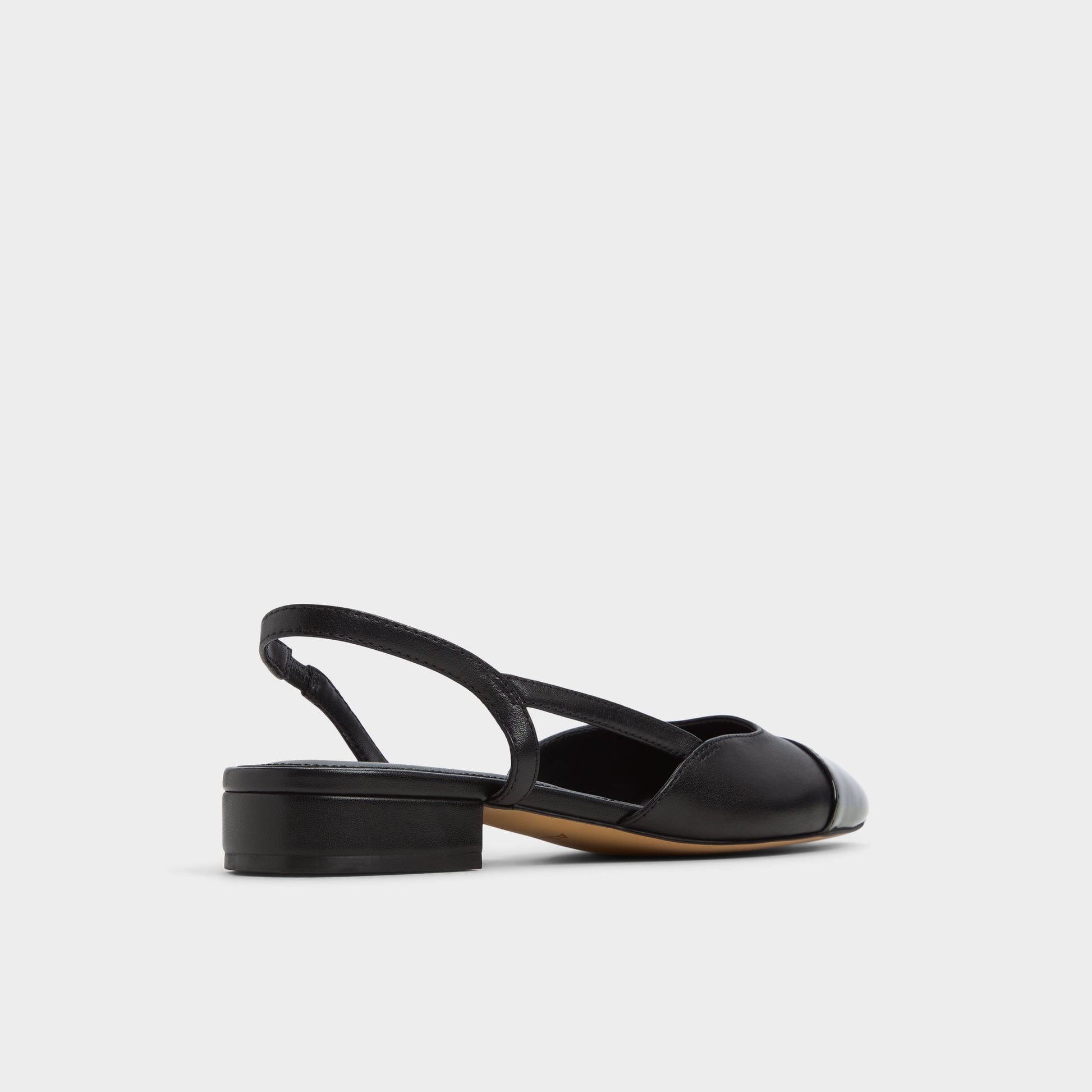 Three-quarter angle of Other Black Clementinne Sling back high heel's back side