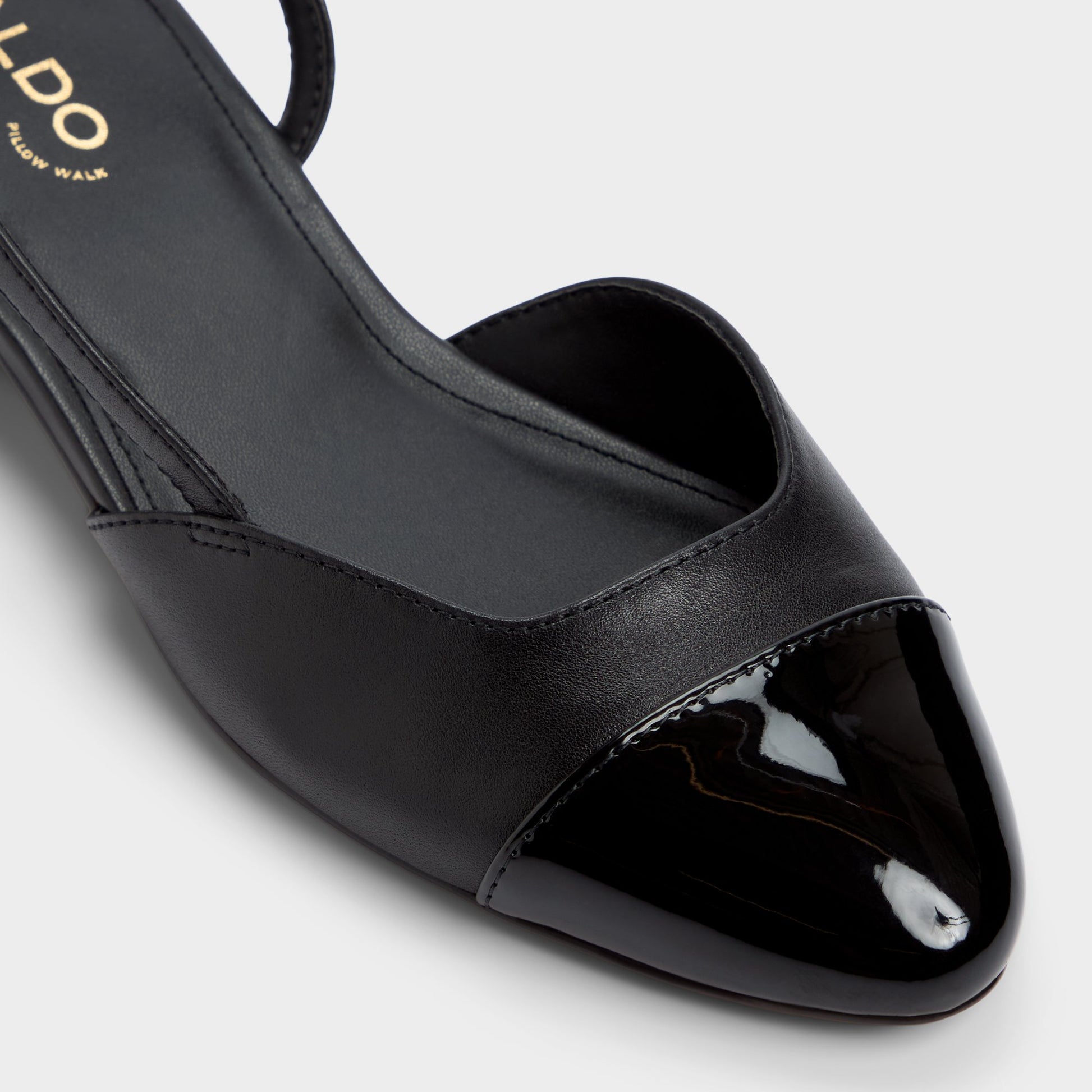 Close-up of the Other Black Clementinne Sling back high heel