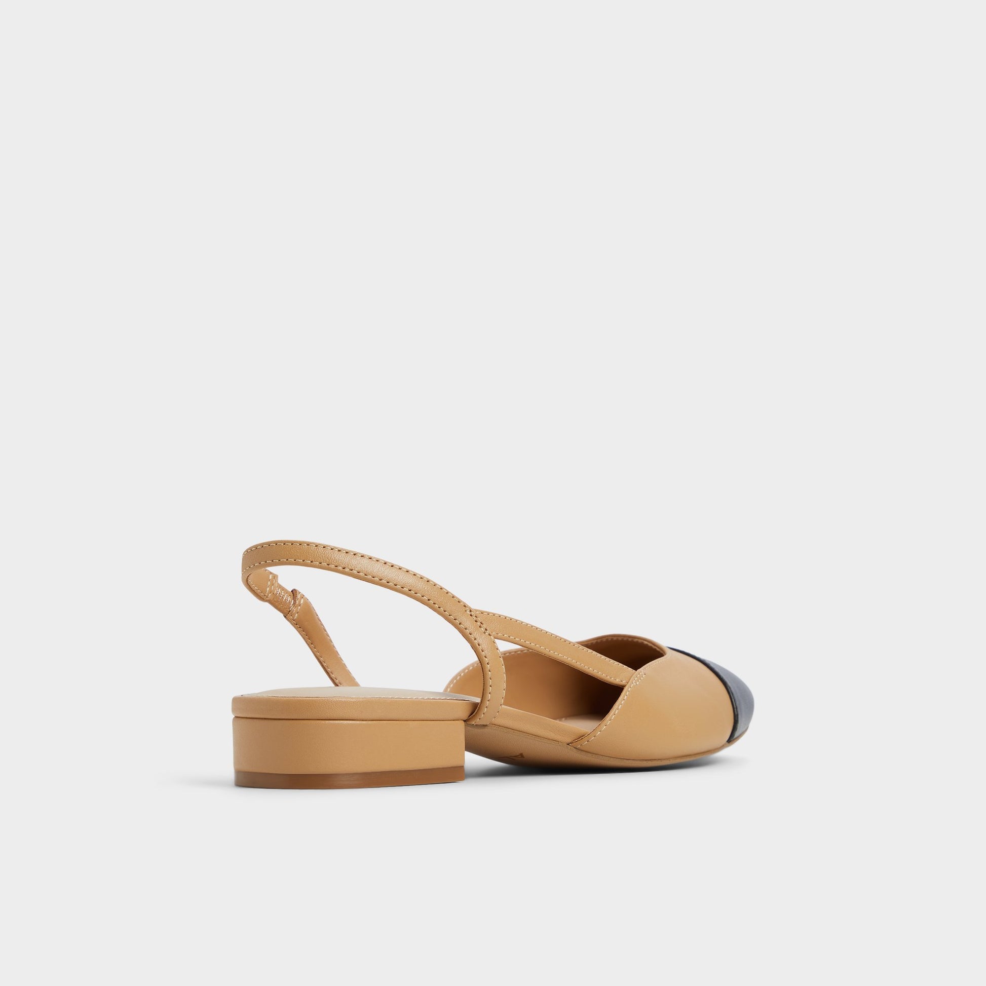 Three-quarter angle of Other Dark Beige Clementinne Sling back high heel's back side