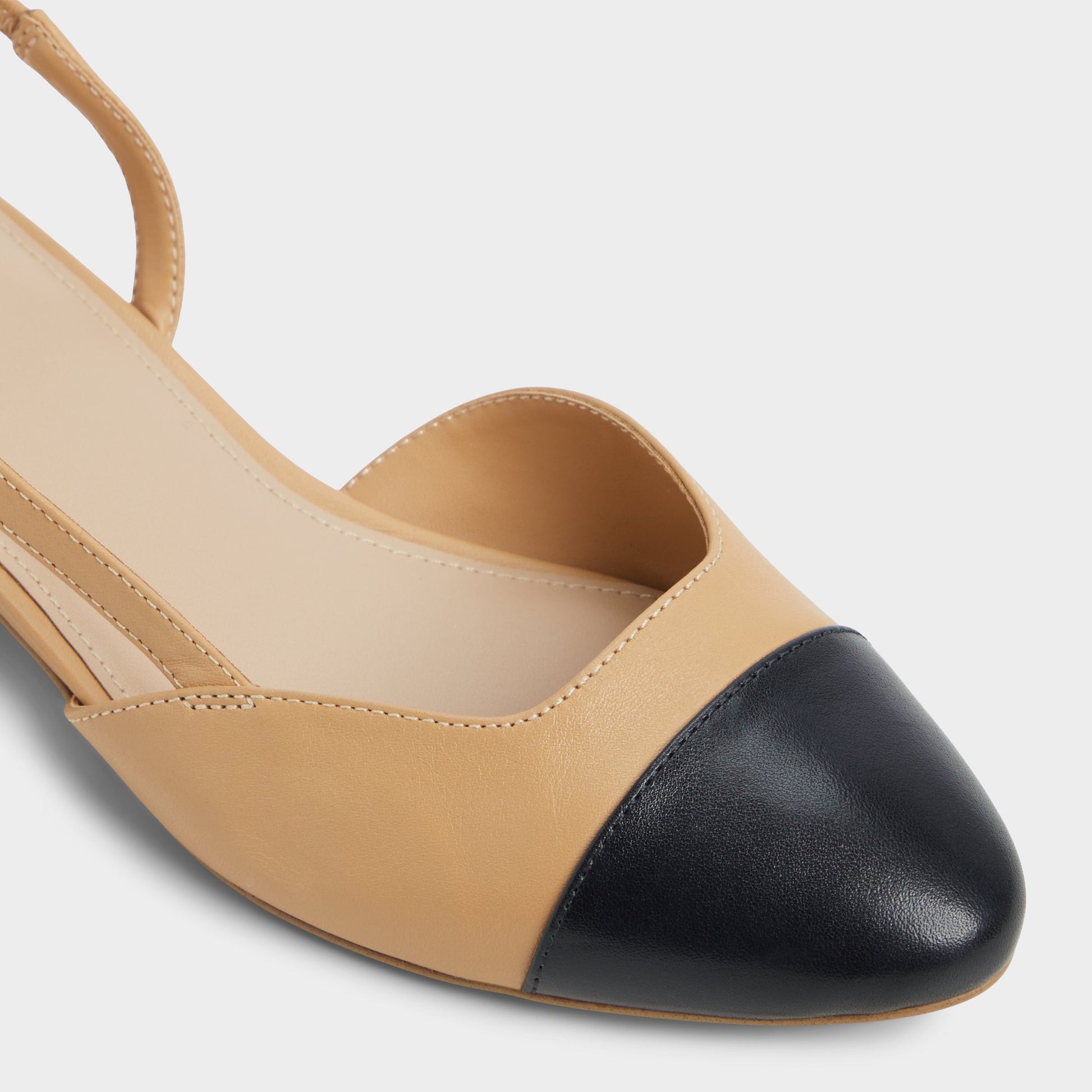 Close-up of the Other Dark Beige Clementinne Sling back high heel
