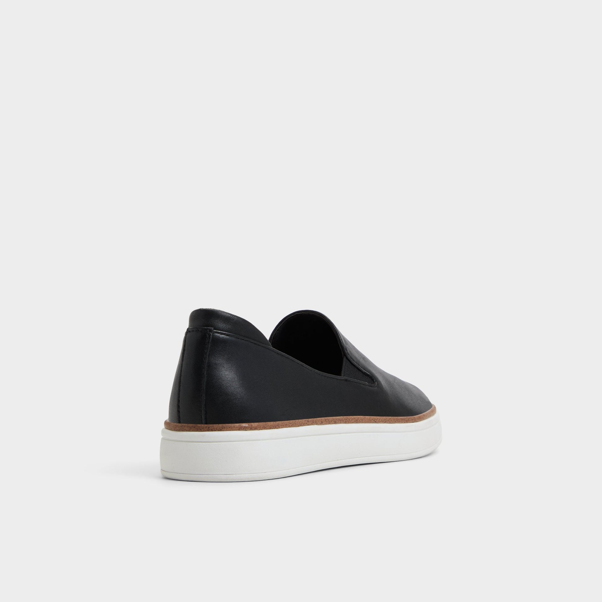 Three-quarter angle of Black Ballivian Slip-on sneaker's back side