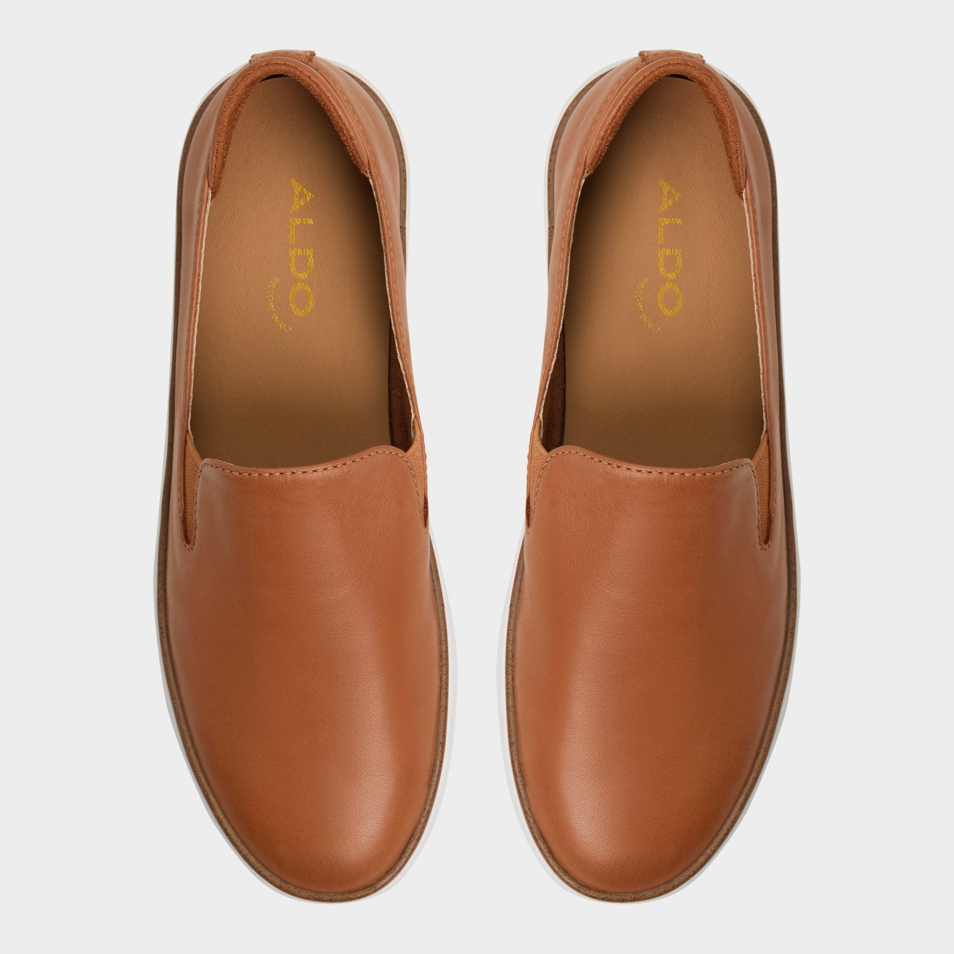 Top-down view of the Light Brown Ballivian Slip-on sneaker