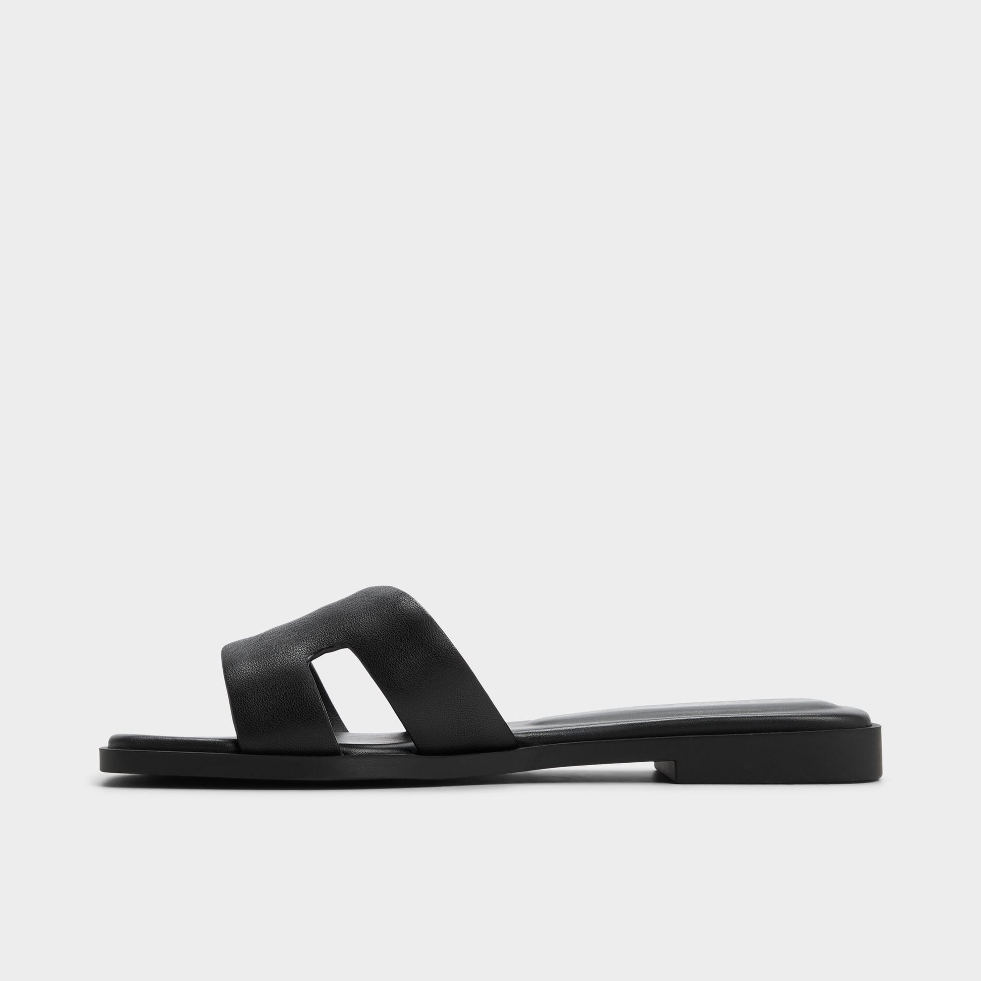 Side view of Black Itsandal Slide sandal